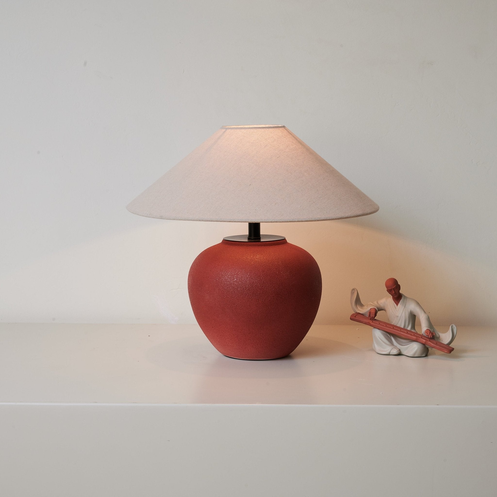 Terra Rouge Table Lamp - Modern LED Nightstand Lamp with USB Port, Touch Control & Adjustable Brightness - Perfect for Bedroom, Living Room & Office Decor