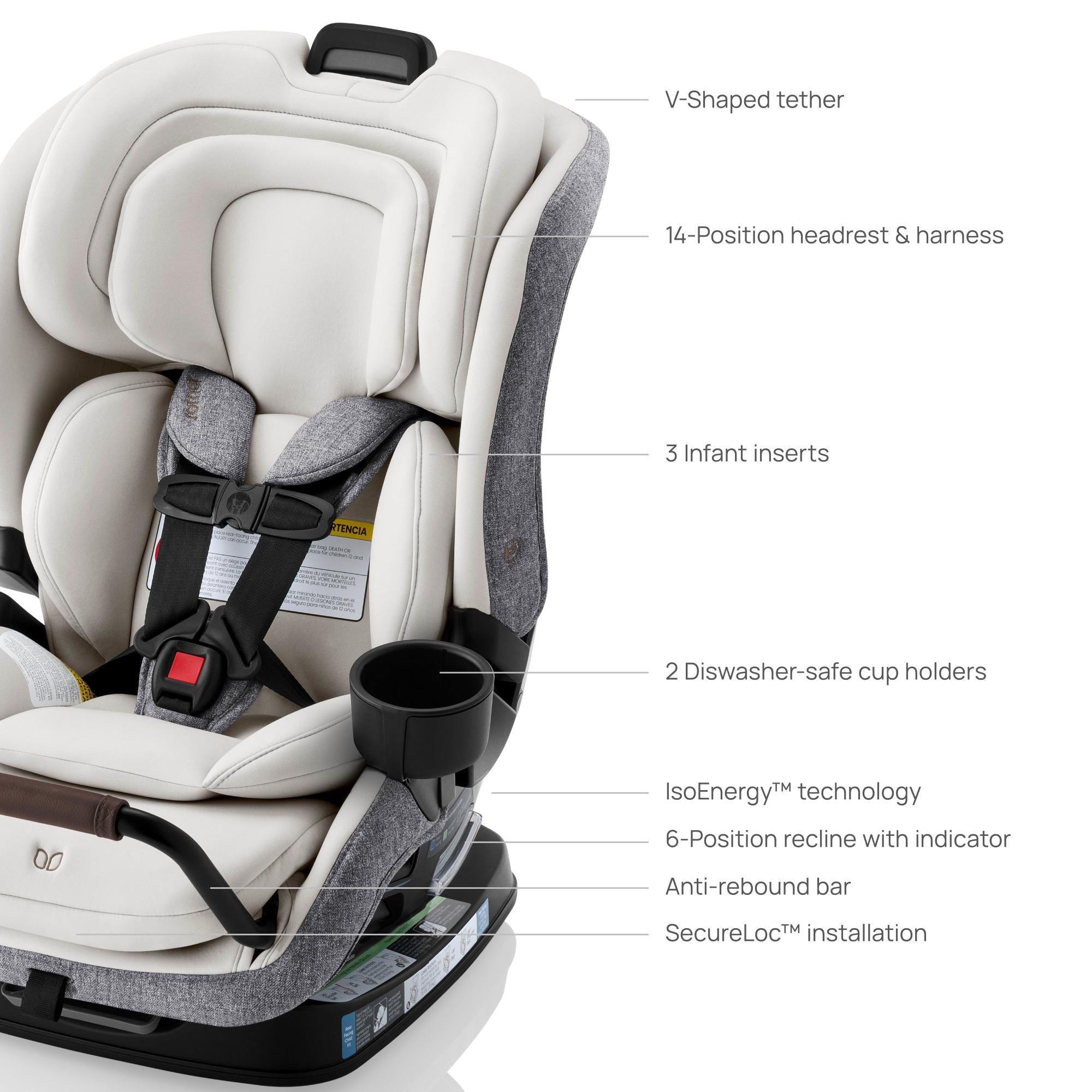 Romer Veni Convertible Car Seat for Babies & Toddlers - 3-in-1 Rear Facing, Forward Facing & Booster - Safe & Comfortable for Travel, School & Family Road Trips