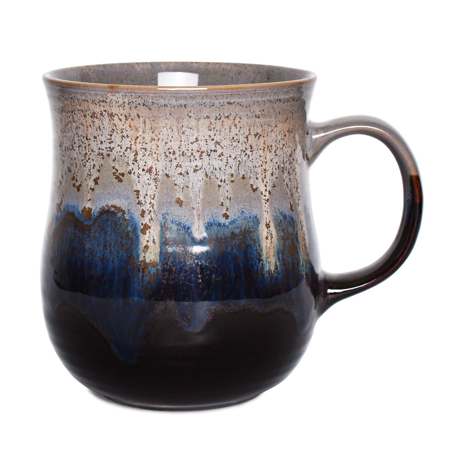 Bosmarlin Large 21 Oz Ceramic Coffee Mug - Big Tea Cup for Office & Home Use - Dishwasher & Microwave Safe - Perfect for Hot Drinks, Soups, and Breakfast Cereals