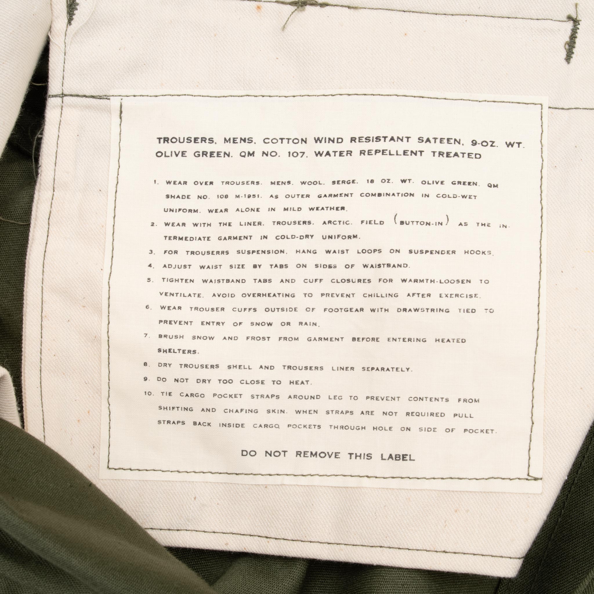 Vintage US Army M51 Field Trousers Pants - 1955 Military Surplus XL Long - Authentic Olive Drab Combat Pants for Outdoor Adventures, Hiking & Vintage Fashion
