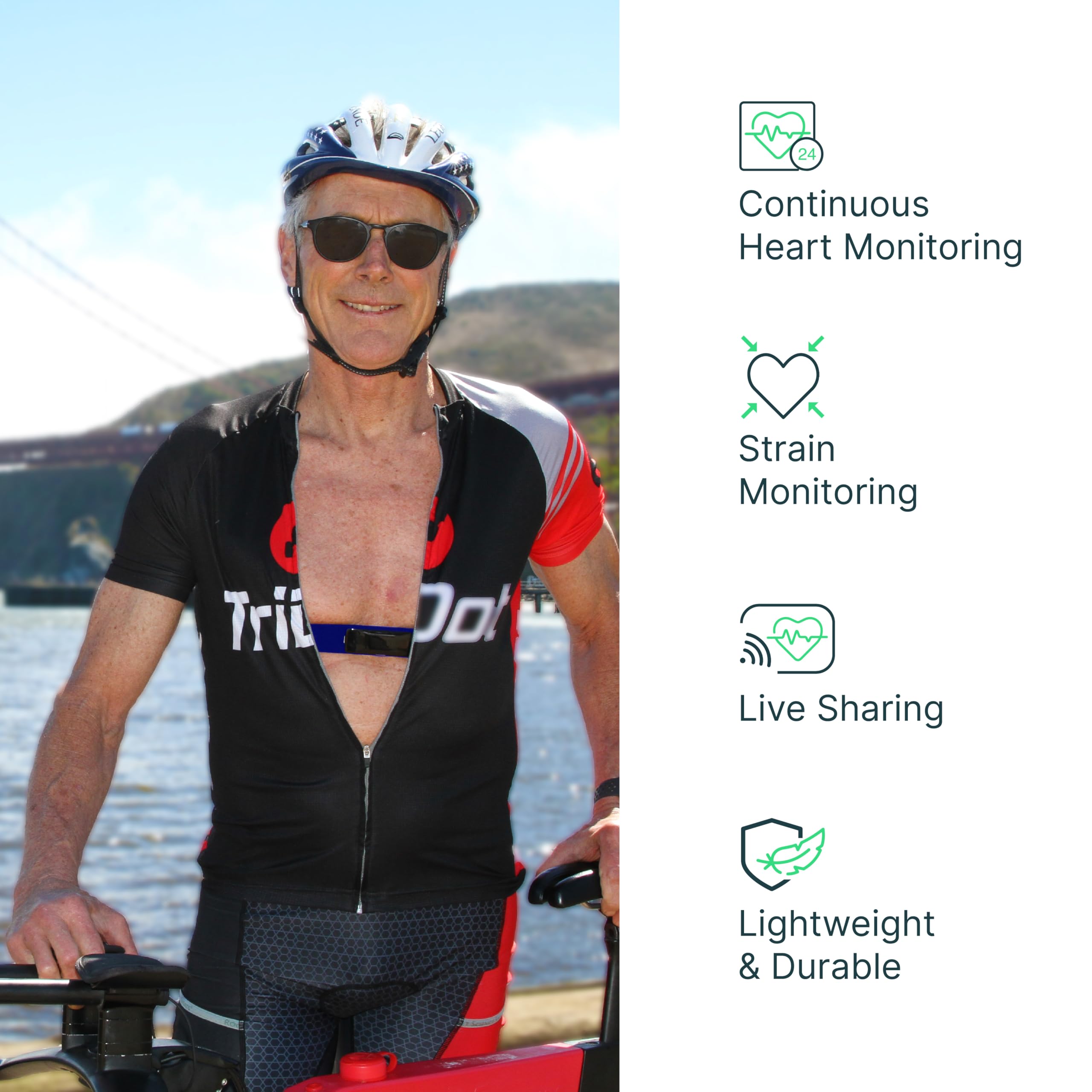 Frontier X2 Smart Heart Rate Monitor Chest Strap - Wireless ECG & Fitness Tracker with Continuous HR, Strain & Breathing Rate Monitoring - Ideal for Running, Cycling & HIIT Workouts