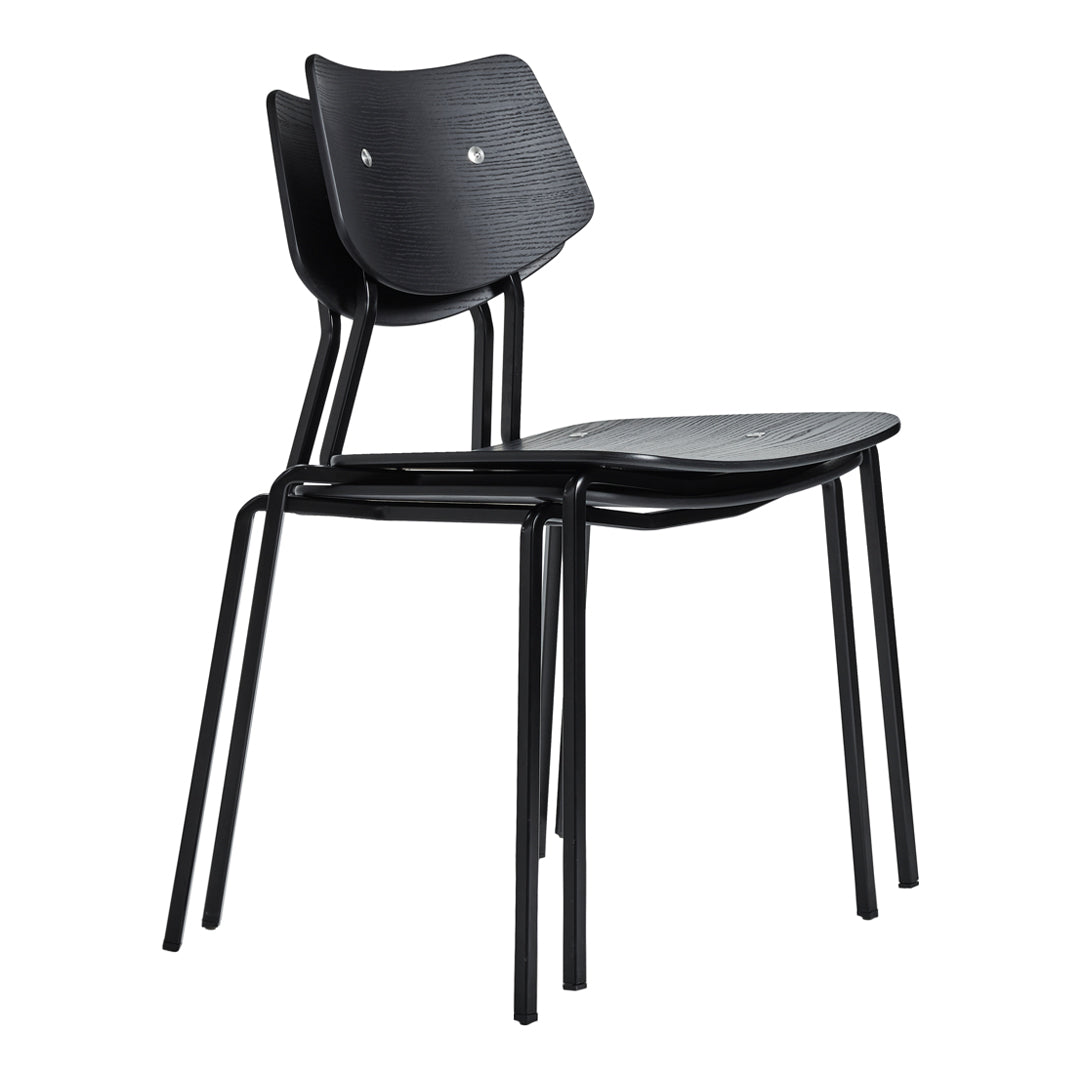 Vintage 1960 Stacking Chair - Mid Century Modern Dining Chair for Home, Office & Events - Space Saving Stackable Design for Small Spaces & Gatherings