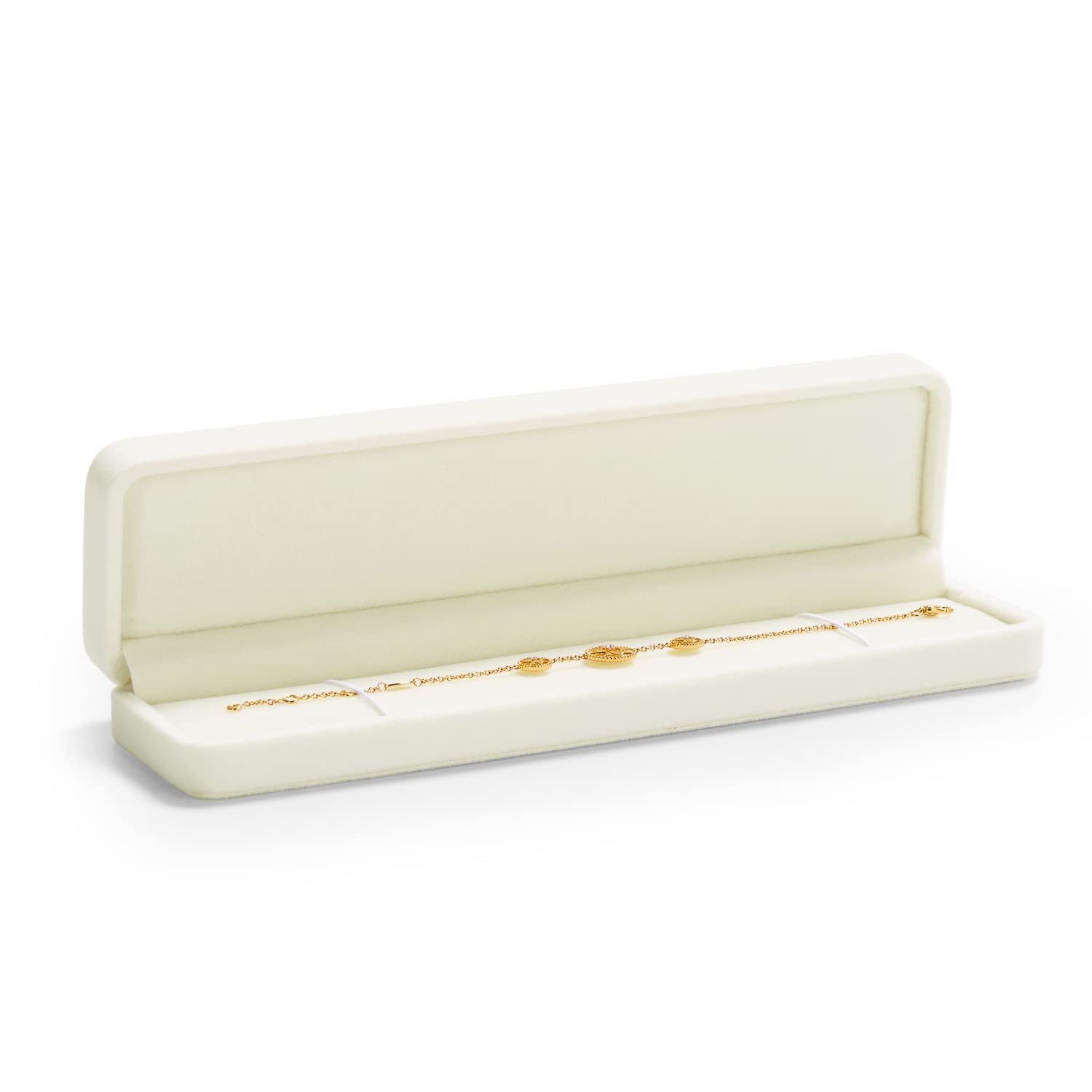 Luxury Velvet Jewelry Storage Box - Organizer for Bracelets, Necklaces & Long Chains - Elegant Gift Box & Display Case for Jewelry Showcase - Perfect for Home, Travel & Gifting
