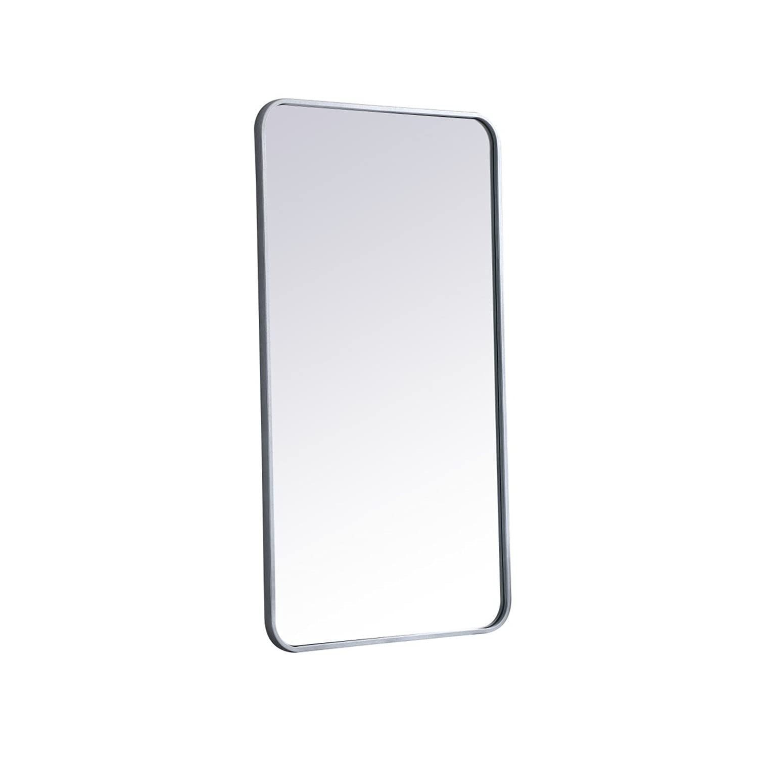 Silver Rectangular Mirror 22x40 - Elegant Decor for Living Room & Bedroom
