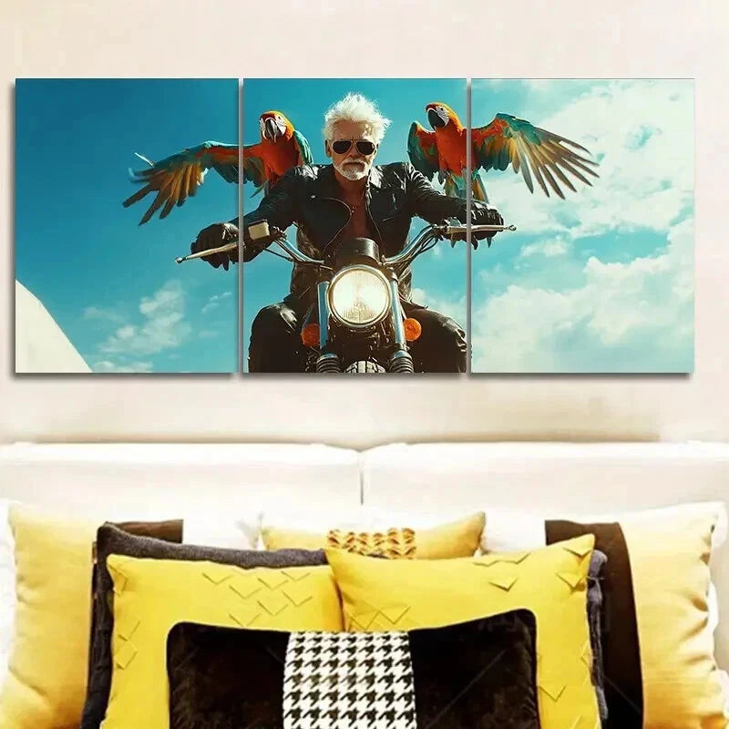 3-Piece Framed Canvas Wall Art Set for Men - 50x70cm High Quality Print - 100% Australian Made - Ready to Hang - Perfect for Living Room, Bedroom or Office Decor