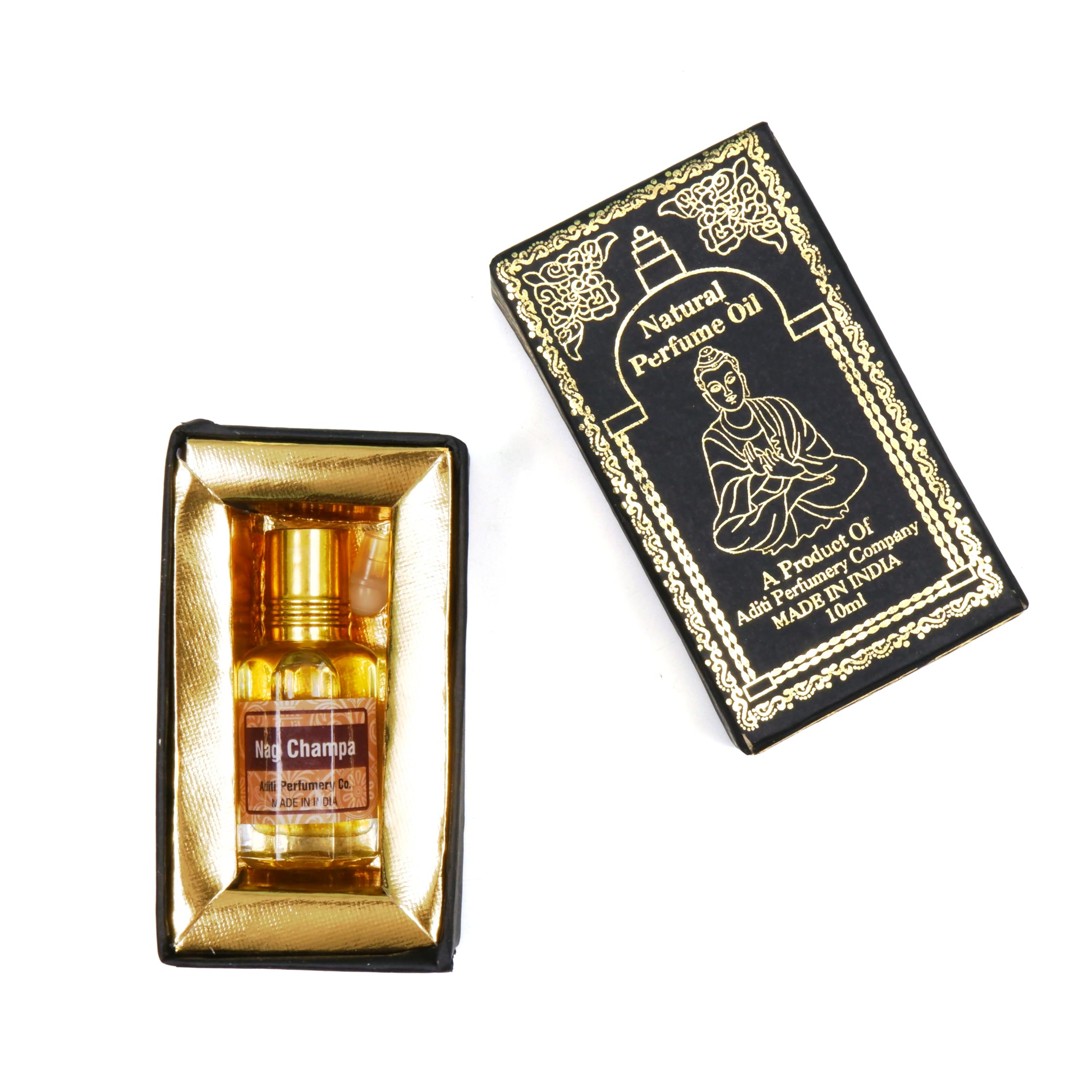 Premium Nag Champa Perfume Oil 10ml - Exotic Arabian Fragrance for Men & Women | Alcohol-Free Long Lasting Unisex Scent | Perfect for Meditation, Yoga & Aromatherapy