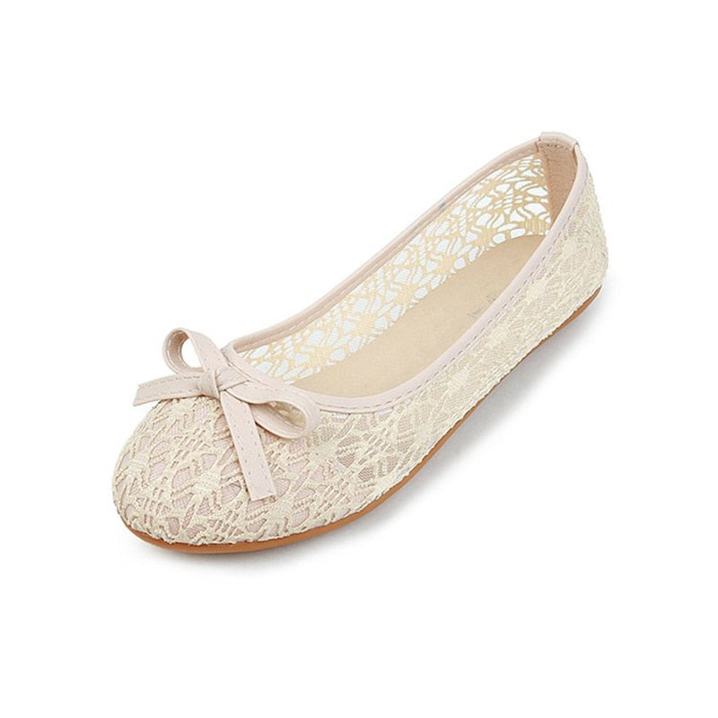 Women's Bow Ballet Flats - Comfortable Slip-On Shoes for Work, Party & Everyday Wear | Elegant & Lightweight Flat Shoes for Women