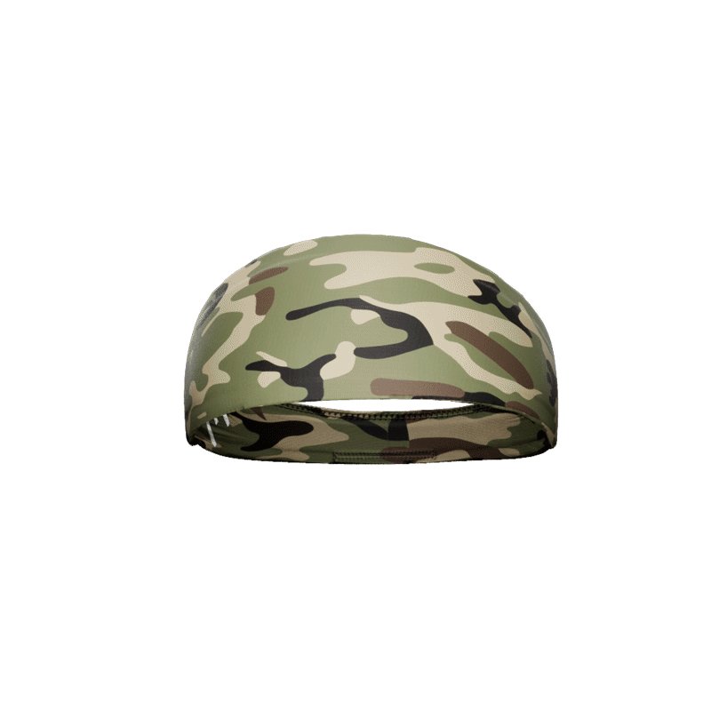 Military Camo Headband - Tactical Army Headwear for Outdoor Sports, Hunting & Fitness - Adjustable & Sweat-Wicking Headband for Men & Women