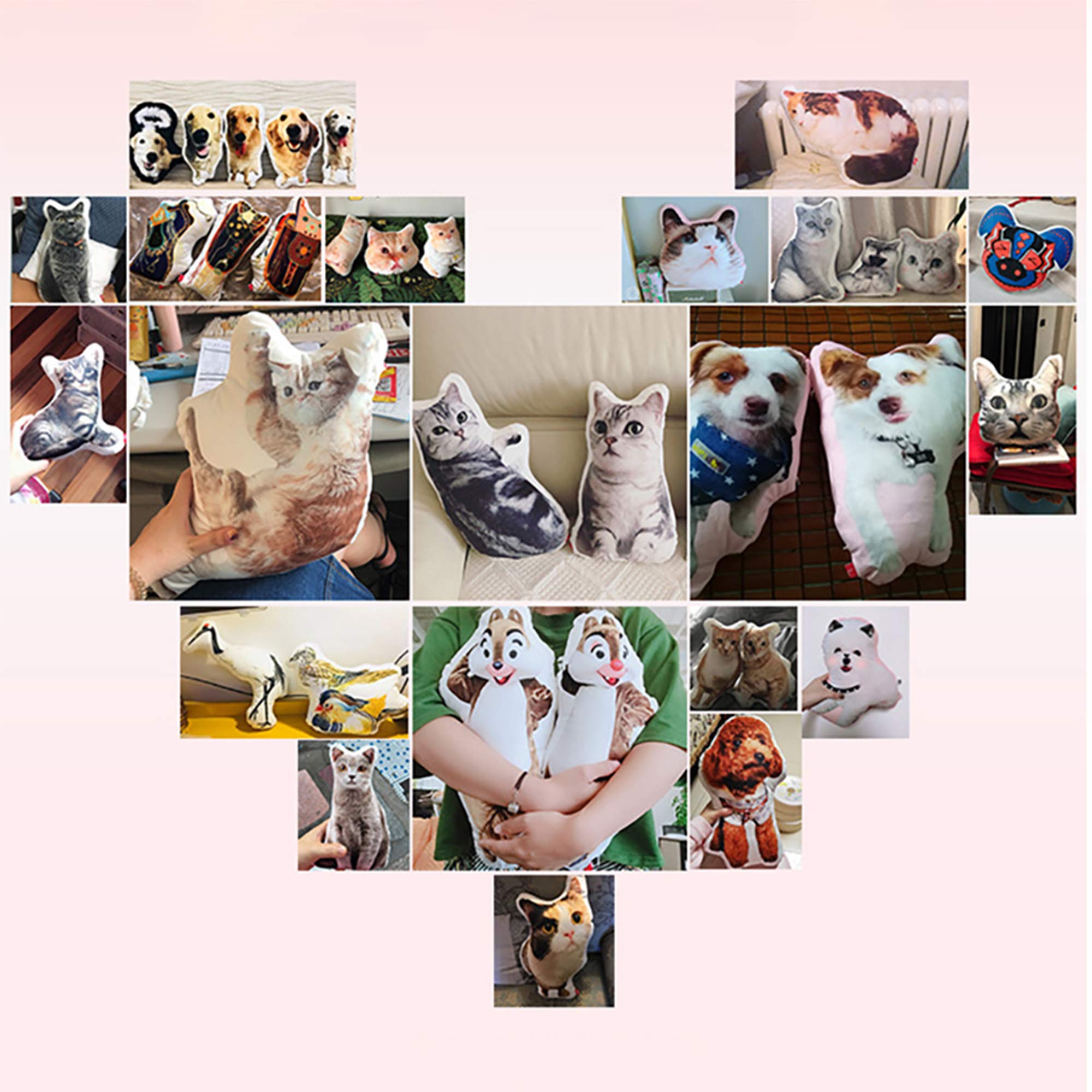 Custom Photo Pillows - Personalized Throw Pillows for Pet Lovers, Dog & Cat Owners, Baby Parents | 3D Duplex Printed Shaped Cushions | Unique Home Decor for Sofa, Bed & Couch | Perfect Gift for Birthdays, Anniversaries & Housewarming