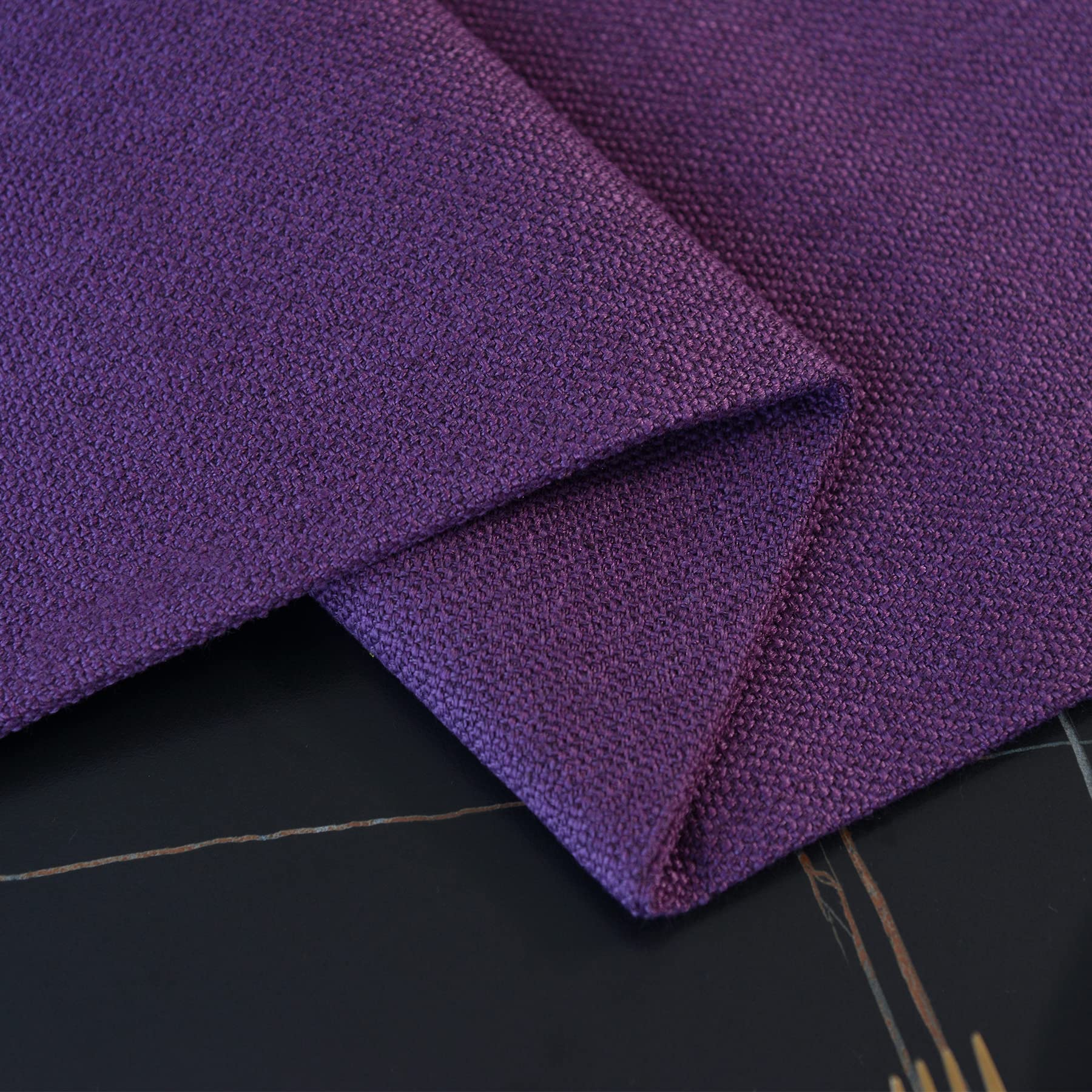 12x60 Inch Dark Purple Burlap Table Runner - Farmhouse Kitchen & Dining Decor for Holiday Parties, Weddings, and Special Events