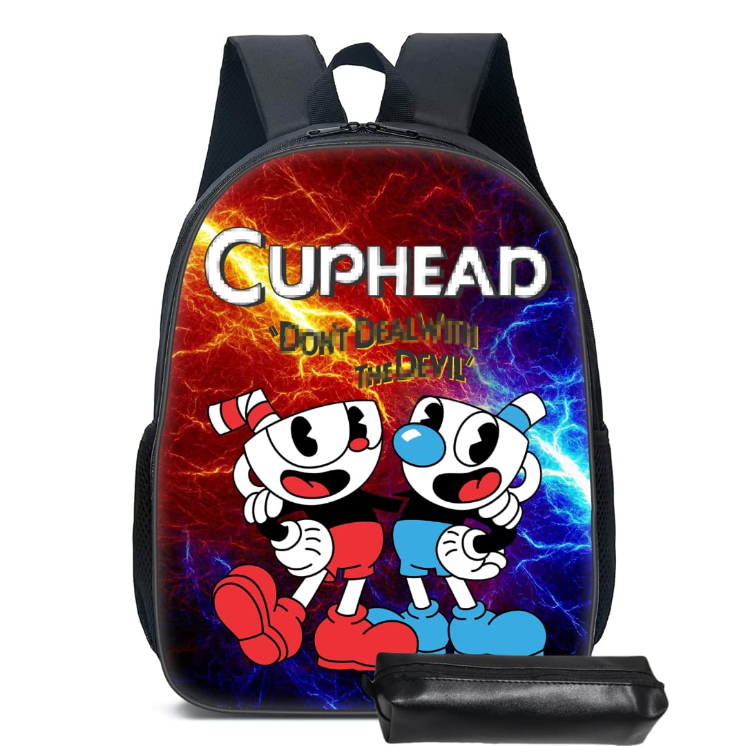 Stylish 17 Inch Cartoon Game Backpack for Teens - Lightweight Laptop Backpack with Cool Design - Perfect for School, Gaming & Travel