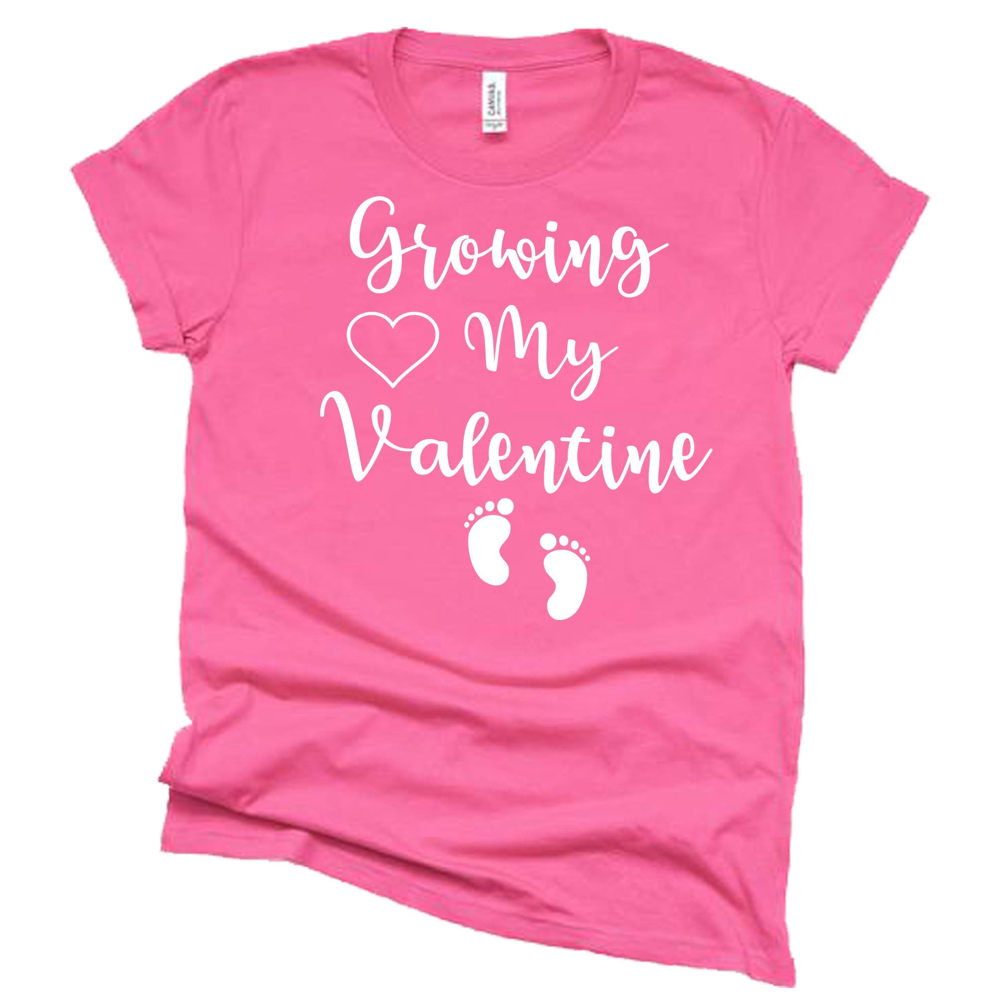 Vintage Valentine's Day Pregnancy Announcement T-Shirt - Cute Retro Growing My Valentine Shirt for Maternity Photos & Gender Reveal