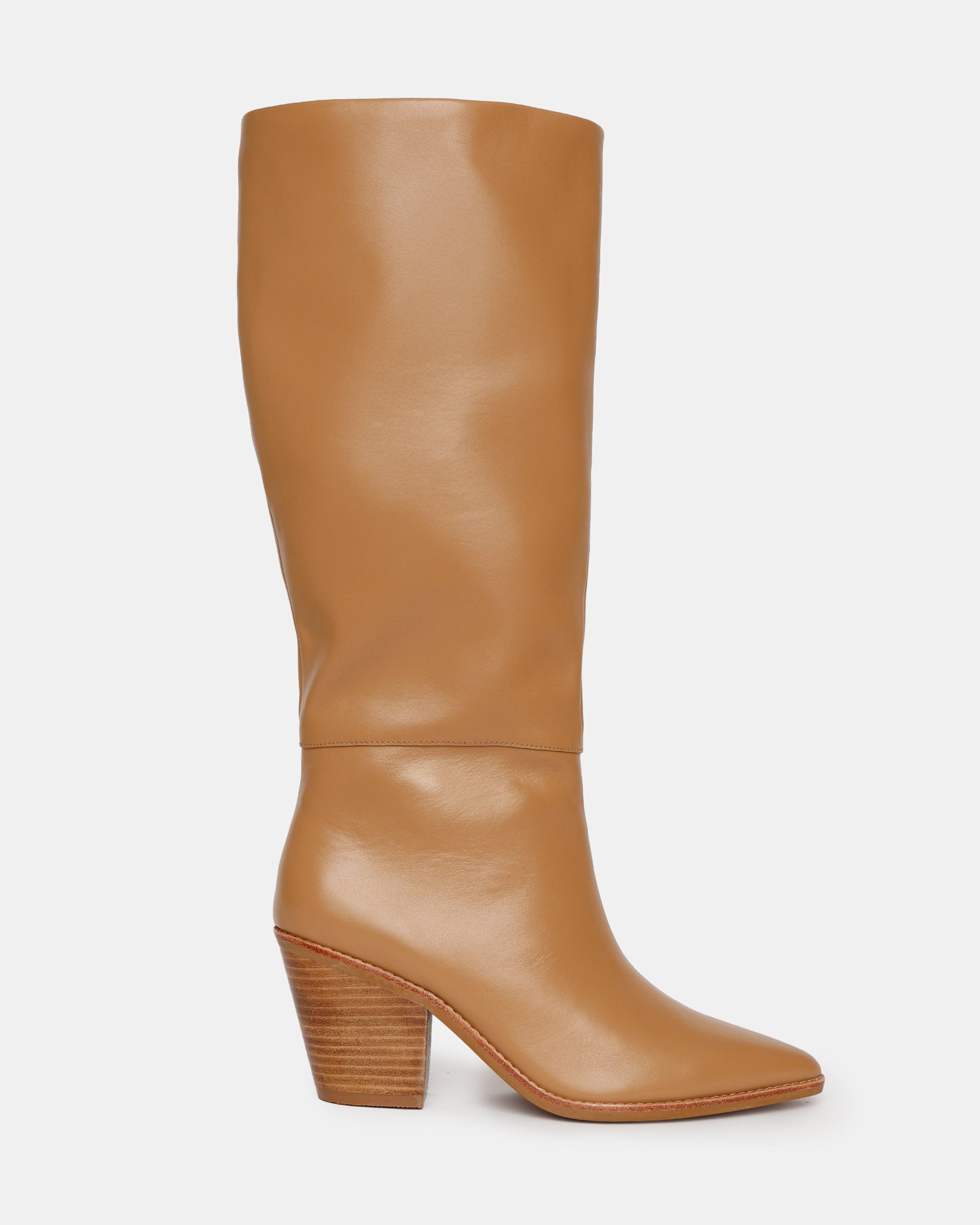 Elysees Women's Knee High Leather Boots in Tan - Stylish & Comfortable for Fall, Winter & Casual Outfits