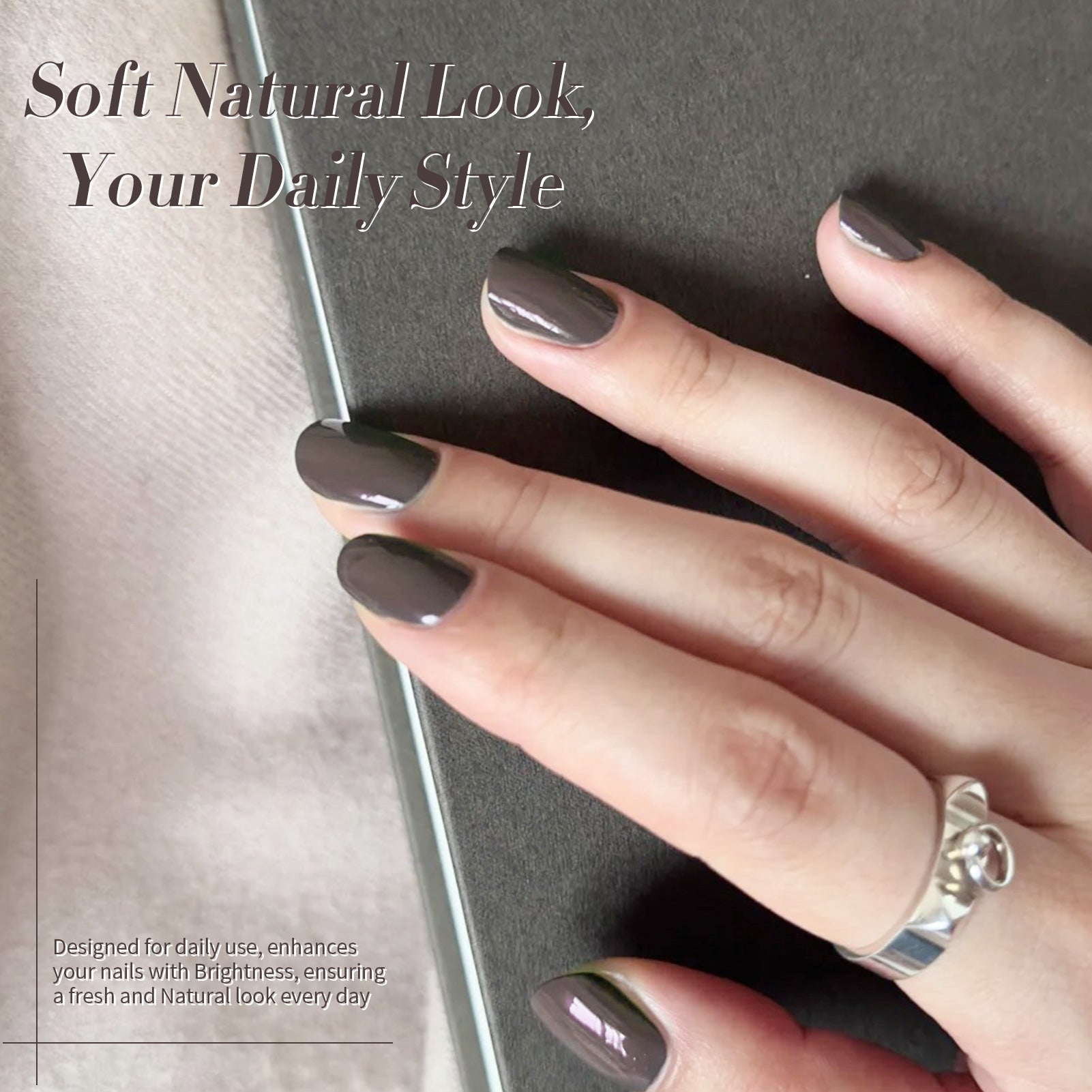 6 Colors Grey Gel Polish Set - S09 Steel Symphony 7ml for Nail Art, Manicure & Pedicure - Perfect for Salon, Home Use & Professional Nail Technicians