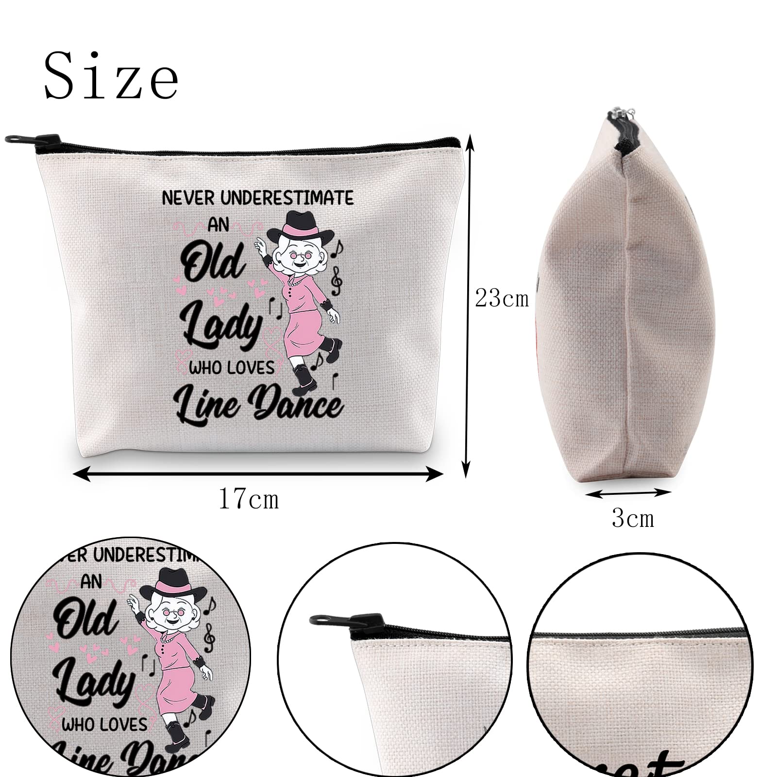 Choreography Line Dance Cosmetic Bag - Best Gift for Grandma, Line Dancing Enthusiasts, UK Inspired Design, Perfect for Dance Classes & Travel