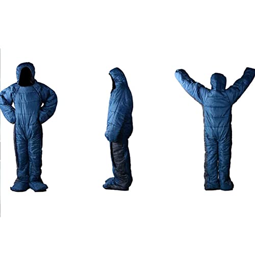 Ultralight Wearable Sleeping Bag for Adults - Windproof & Cold Protection Sleeping Sack for Winter Camping, Hiking, Climbing - Perfect for Outdoor Adventures, Emergency Survival & Cozy Indoor Lounging