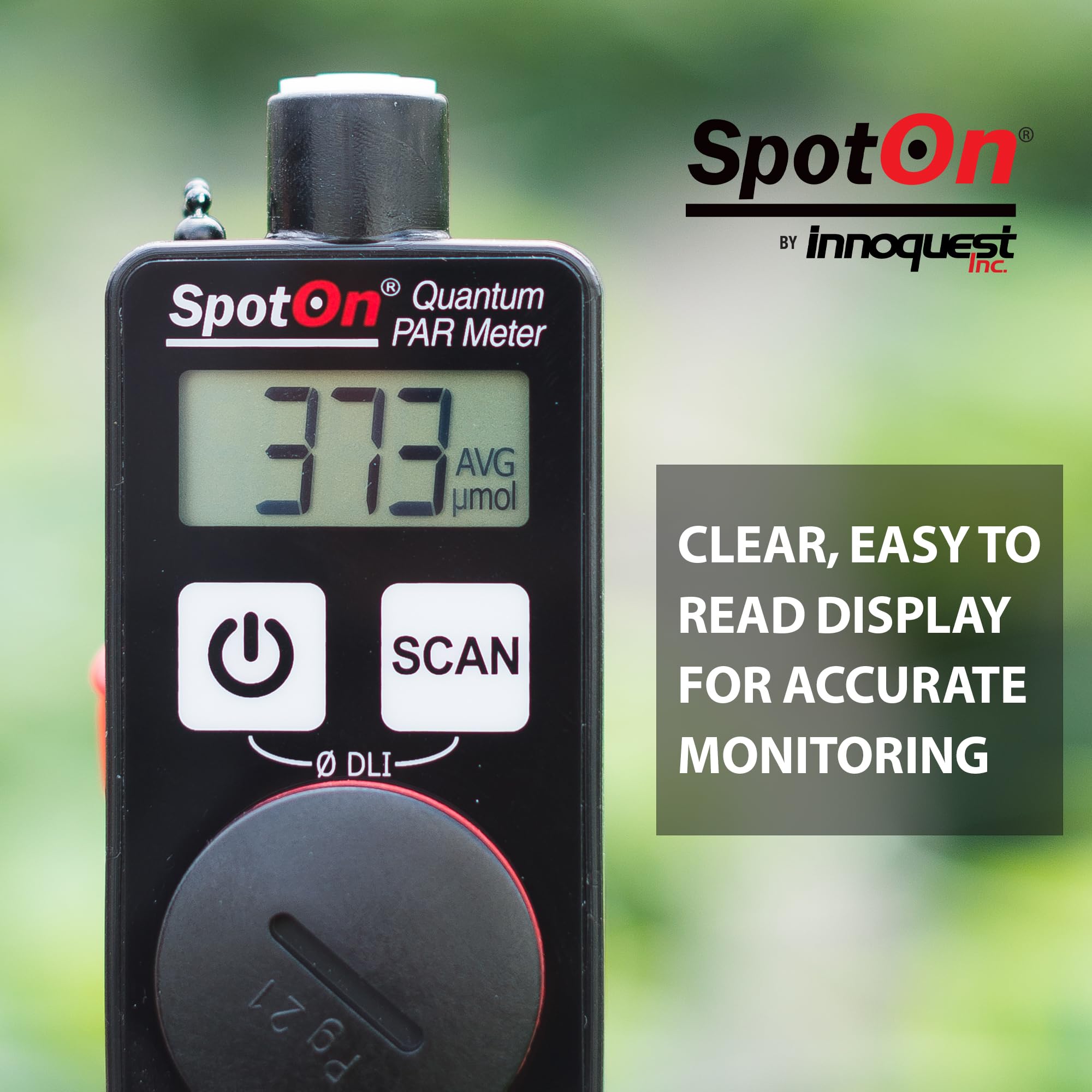 Professional SpotOn Quantum PAR Meter - High Accuracy Grow Light Tester with DLI Mode | IP65 Waterproof for Indoor, Outdoor, Greenhouse & Aquarium Plants | Perfect for Hydroponics, Cannabis Cultivation & Horticulture Lighting Measurement