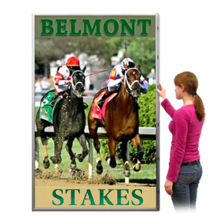 24x60 Inch Extra Large Poster Snap Frame - 1 1/4 Inch Wide Aluminum Profile for Mounted Graphics - Fits 1/8