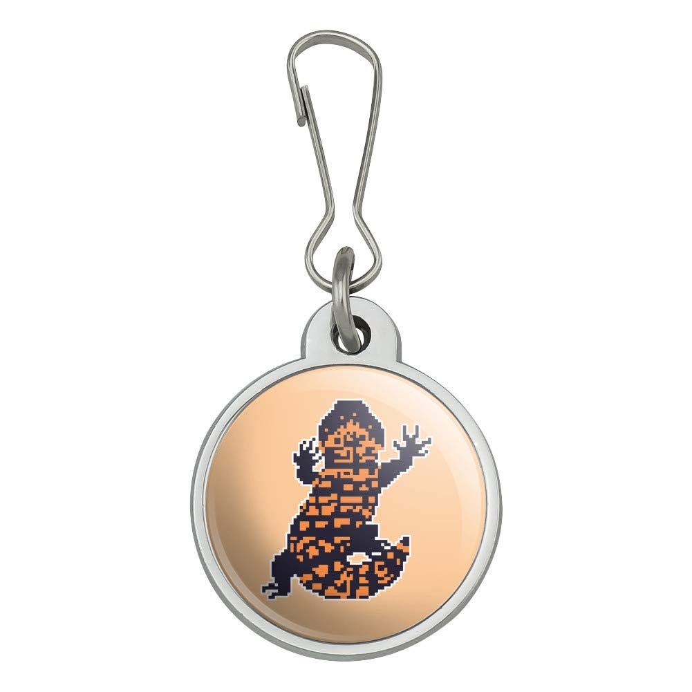 Gila Monster Pixel Lizard Zipper Pull Charm - Cute Reptile Keychain for Handbags, Backpacks, Luggage & Purse Accessories - Perfect for Travel, School & Everyday Use