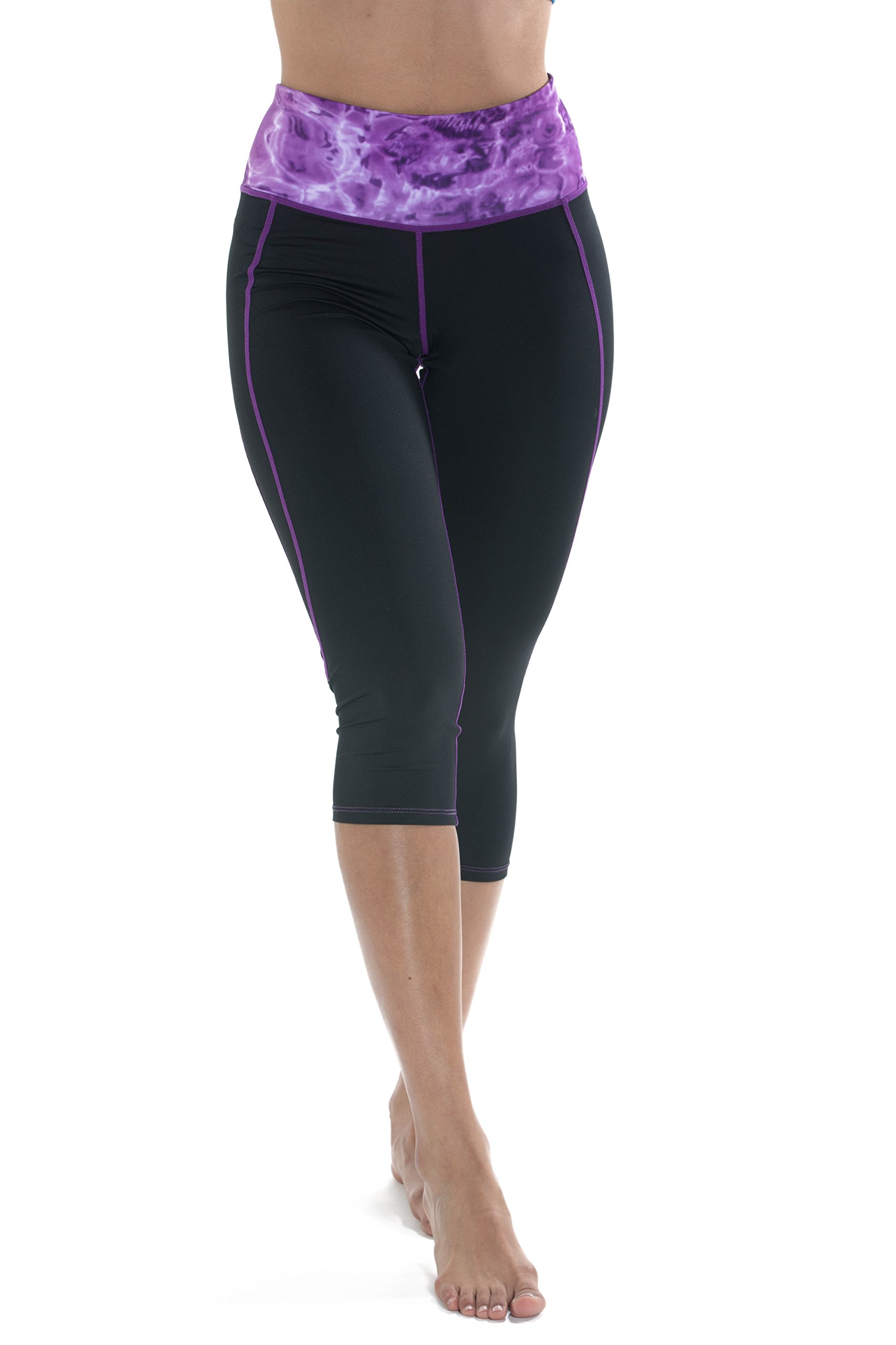 Women's High Waisted Capri Leggings - Stretchy Cropped Yoga Pants for Workouts, Running & Casual Wear