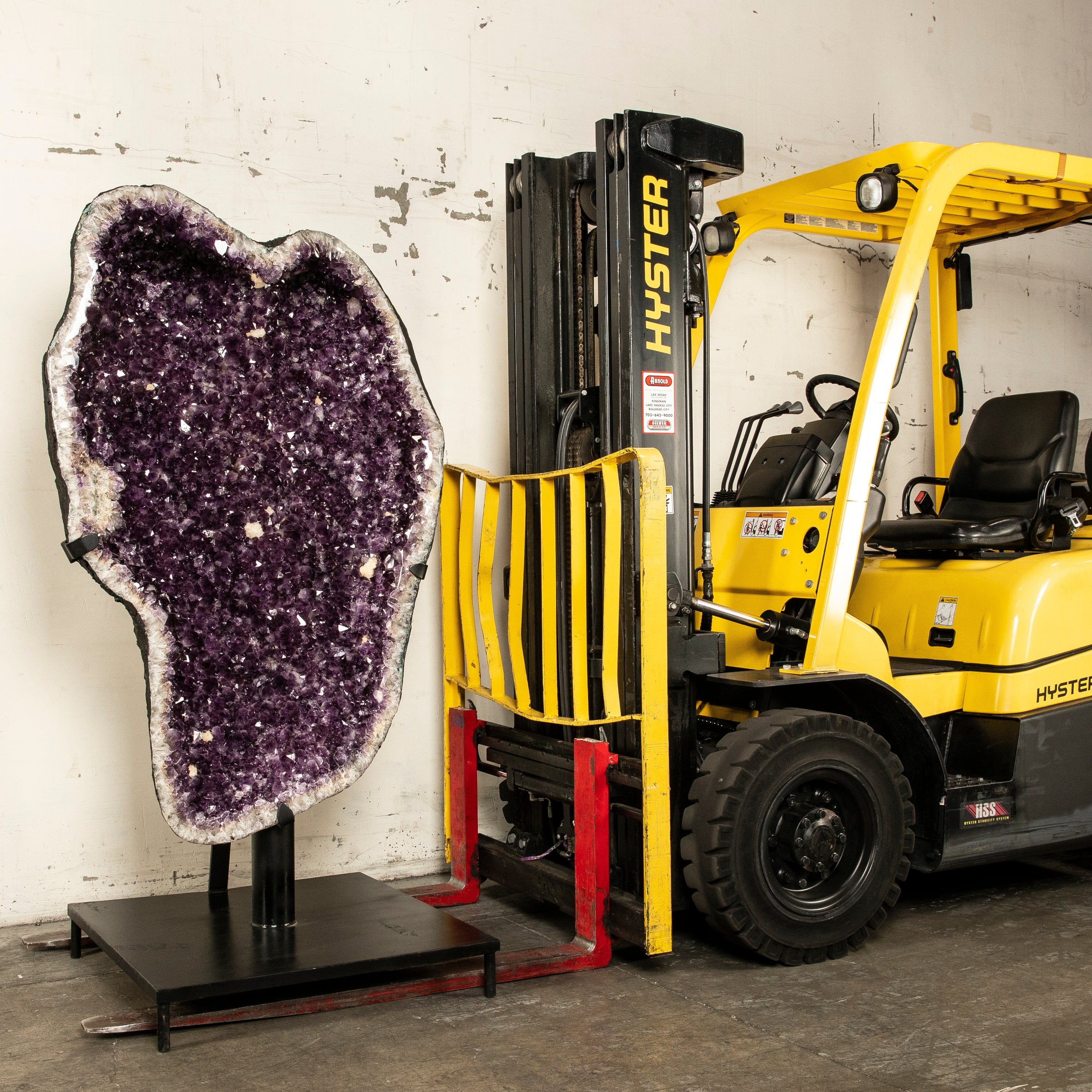 Natural Amethyst Geode Crystal Cluster - 73 Inches Tall, 719 lbs - Large Healing Stone for Home Decor, Meditation & Spiritual Gifts