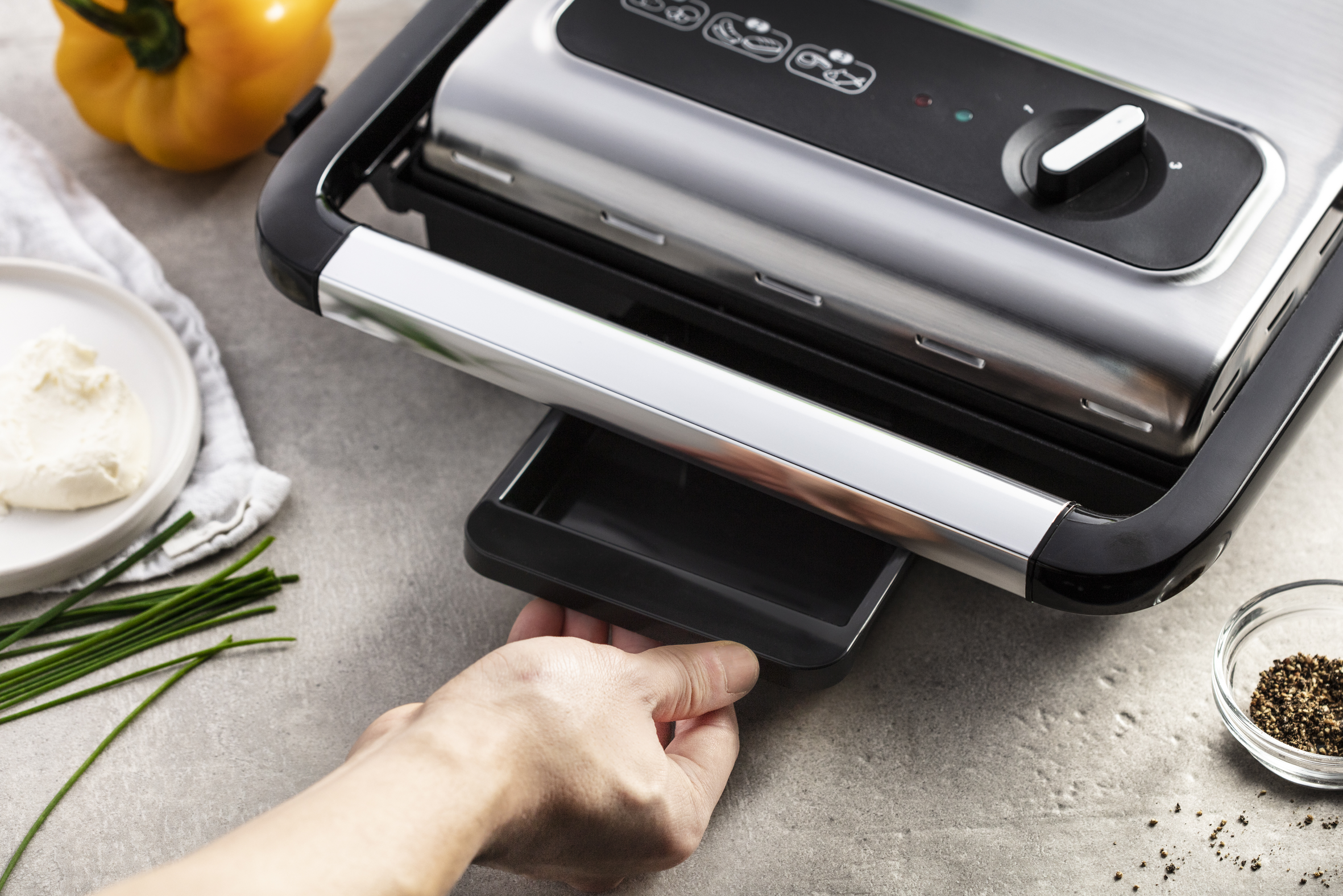 Tefal Inicio GC242D Adjustable Panini Press Grill - Perfect for Sandwiches, Paninis & Indoor Grilling at Home