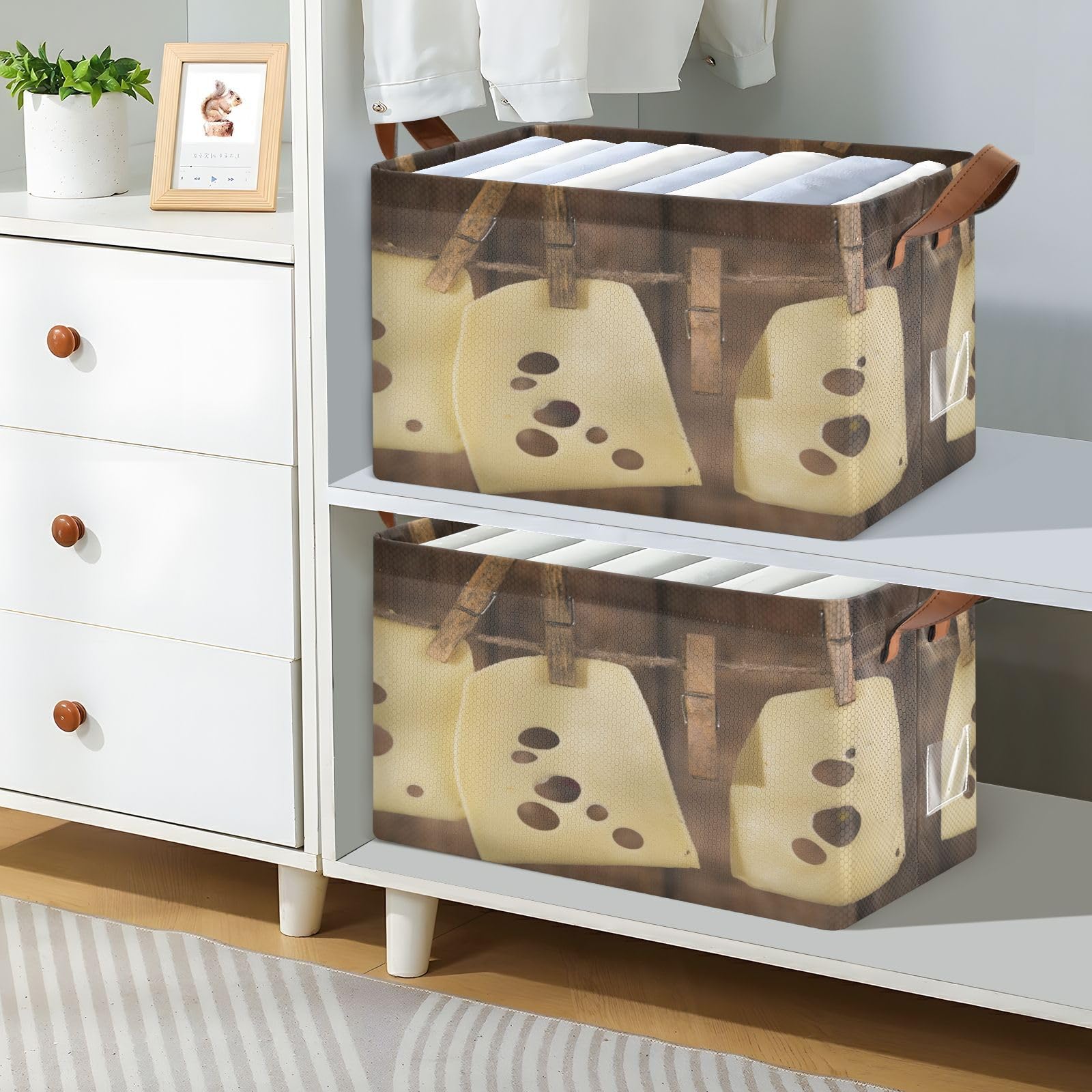 Foldable Under Bed Storage Bins with Handles - Swiss Cheese Design Collapsible Organizer Box with Metal Frame for Closet, Cabinet, Bedroom (2-Pack) - Perfect for Seasonal Clothing, Blankets & Toy Storage