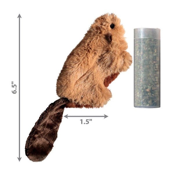 Durable KONG Refillables Beaver Cat Toy - Chew-Resistant Interactive Pet Toy for Indoor & Outdoor Play - Perfect for Teething Kittens & Active Cats