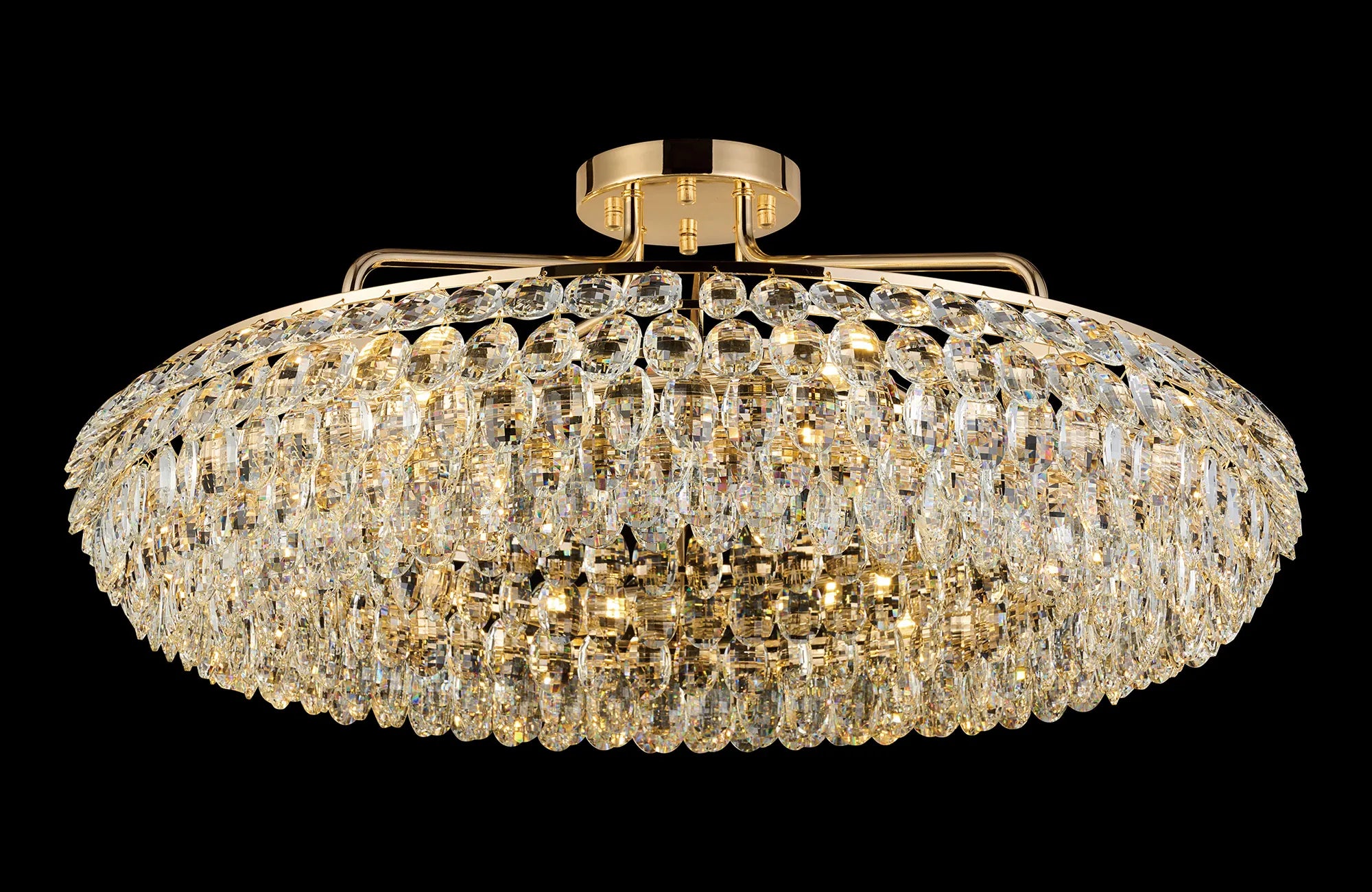 Consten Semi Flush Ring Ceiling Light Fixture with E14 Socket - Perfect for Bedroom, Hallway & Small Space Lighting
