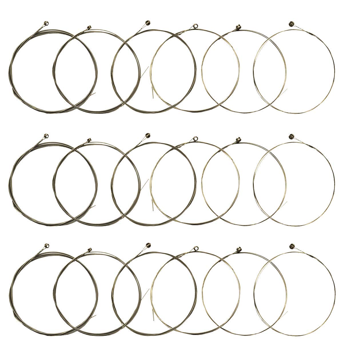 Premium Electric Guitar Strings 3-Pack - Stainless Steel Core Nickel Alloy Wound with Nickel-Plated Ball Ends (EADGBE) - Perfect for Rock, Blues & Metal Performances