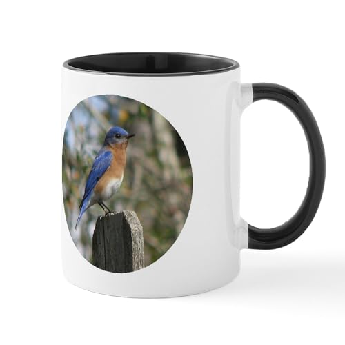 White/Black Inside - Eastern Bluebird Mug