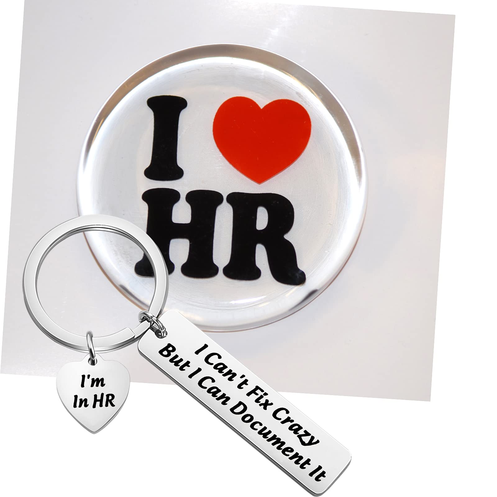 HR Keychain Gift for Human Resource Professionals - I'm In HR Keychain for HR Managers & Coworkers - Perfect Employee Appreciation Gift for Office & Workplace