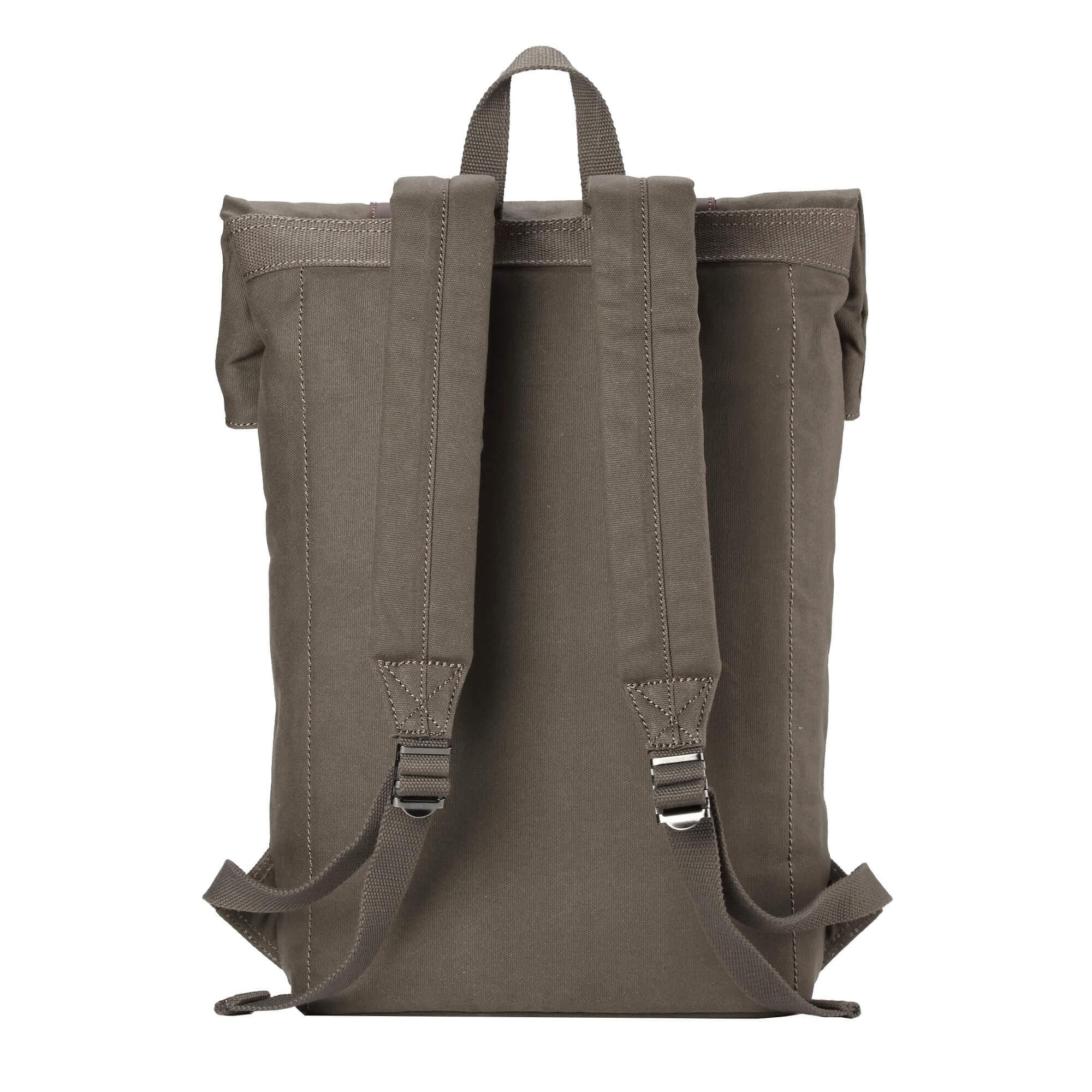 TRP0425 Troop London Heritage Canvas 15 Inch Laptop Backpack - Waterproof Smart Casual Daypack with Foldable Top for Work, School & Travel | Durable Business & College Backpack