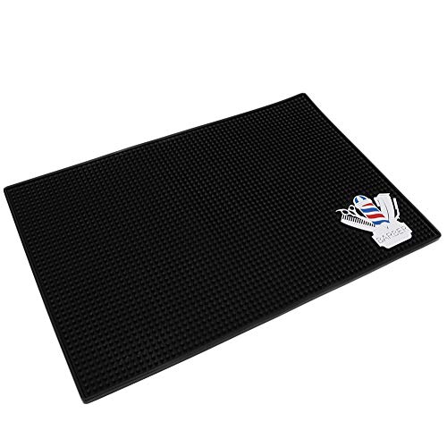 Professional Barber Shop PVC Heat Insulation Mat - Non-Slip Styling Station Pad for Home & Salon Hair Cutting - Perfect for Barbers, Stylists & DIY Haircuts