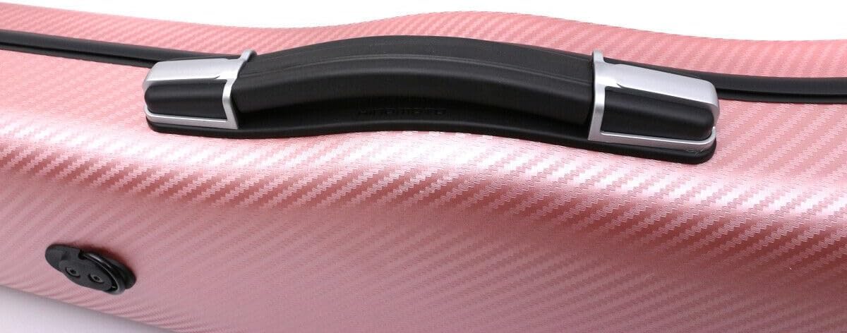 Premium 3/4 & 4/4 Size Lightweight Carbon Fiber Violin Case with Backstraps - Durable Hard Shell Violin Box (Rose Gold) - Perfect for Travel, School & Professional Musicians