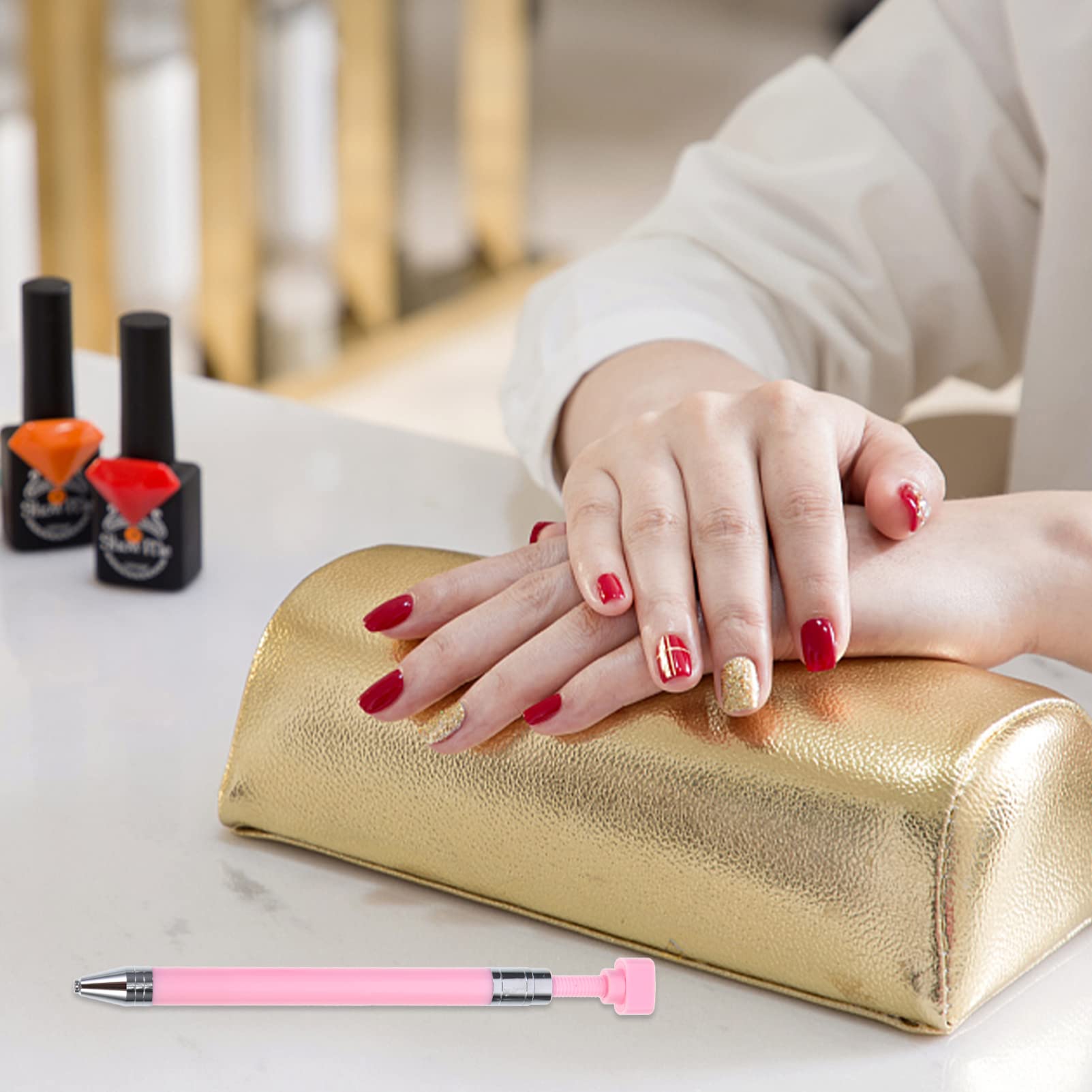 FOMIYES Rotatable Nail Art Drill Pen with Diamond Tips - Professional DIY Nail Art Tool Kit for Diamond Dotting, Drawing & Nail Design - Perfect for Home Manicures, Salon Use & Creative Nail Art Projects