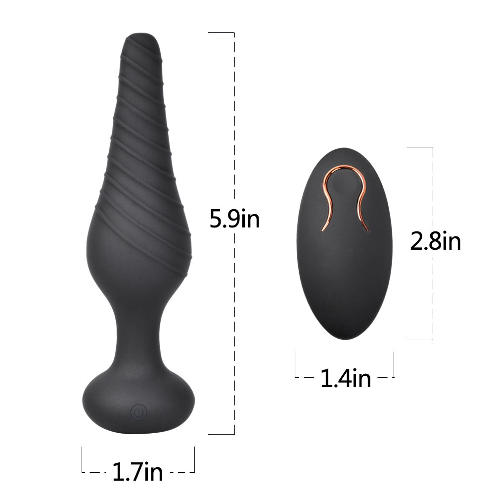 Rechargeable Silicone Anal Plug with 10 Vibration Modes - Cob Vibrating Anal Vibrator for Men | Perfect for Solo Play, Couples Exploration & Prostate Stimulation