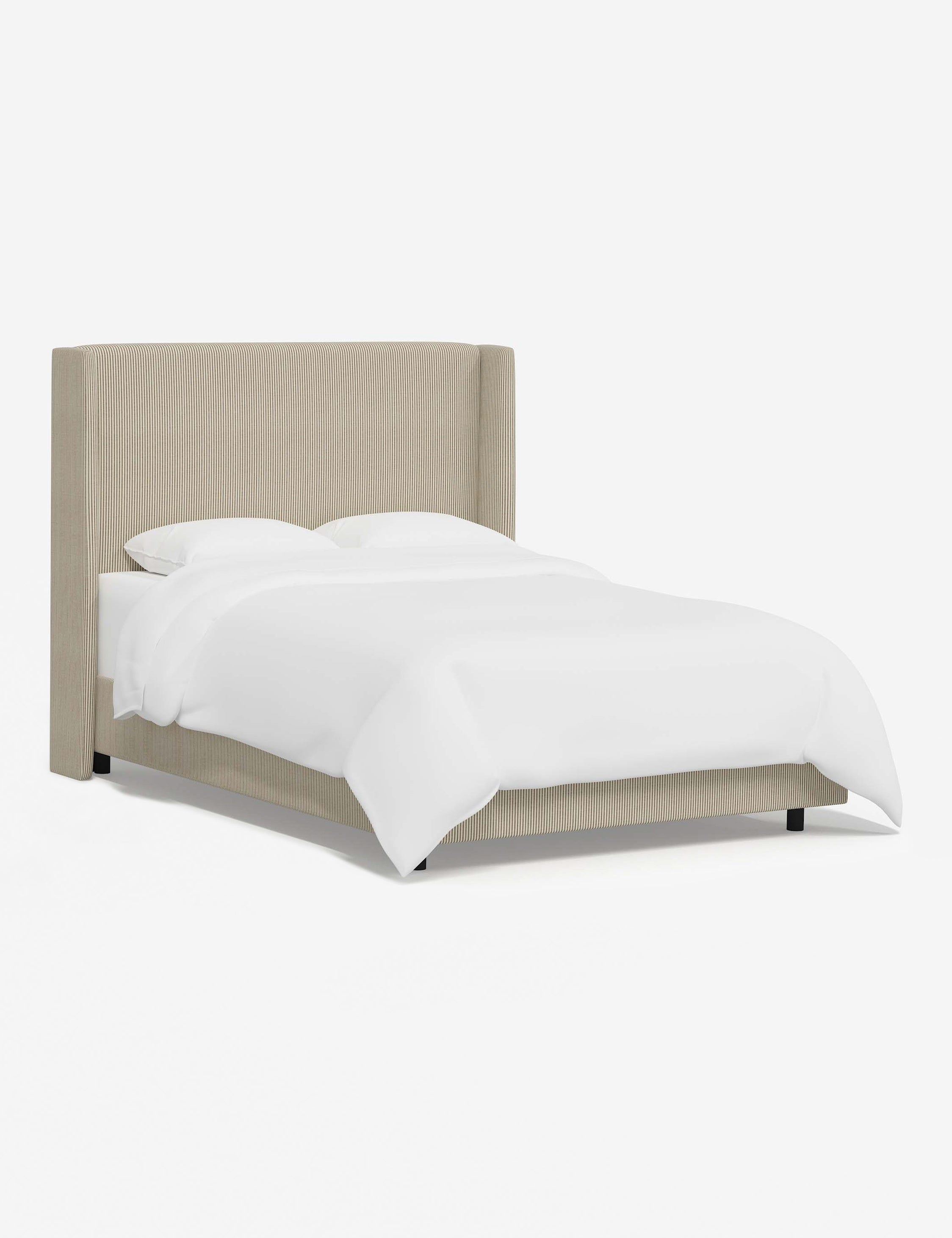 Adara Queen Size Bed Frame with Upholstered Headboard - Modern Platform Bed for Bedroom, Living Room & Guest Room