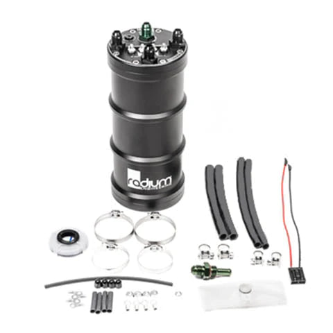 Radium Engineering Single Pump Fuel Surge Tank - High Performance Fuel Surge Tank for Racing & High-Performance Cars - Prevent Fuel Starvation on Track Days & Drifting