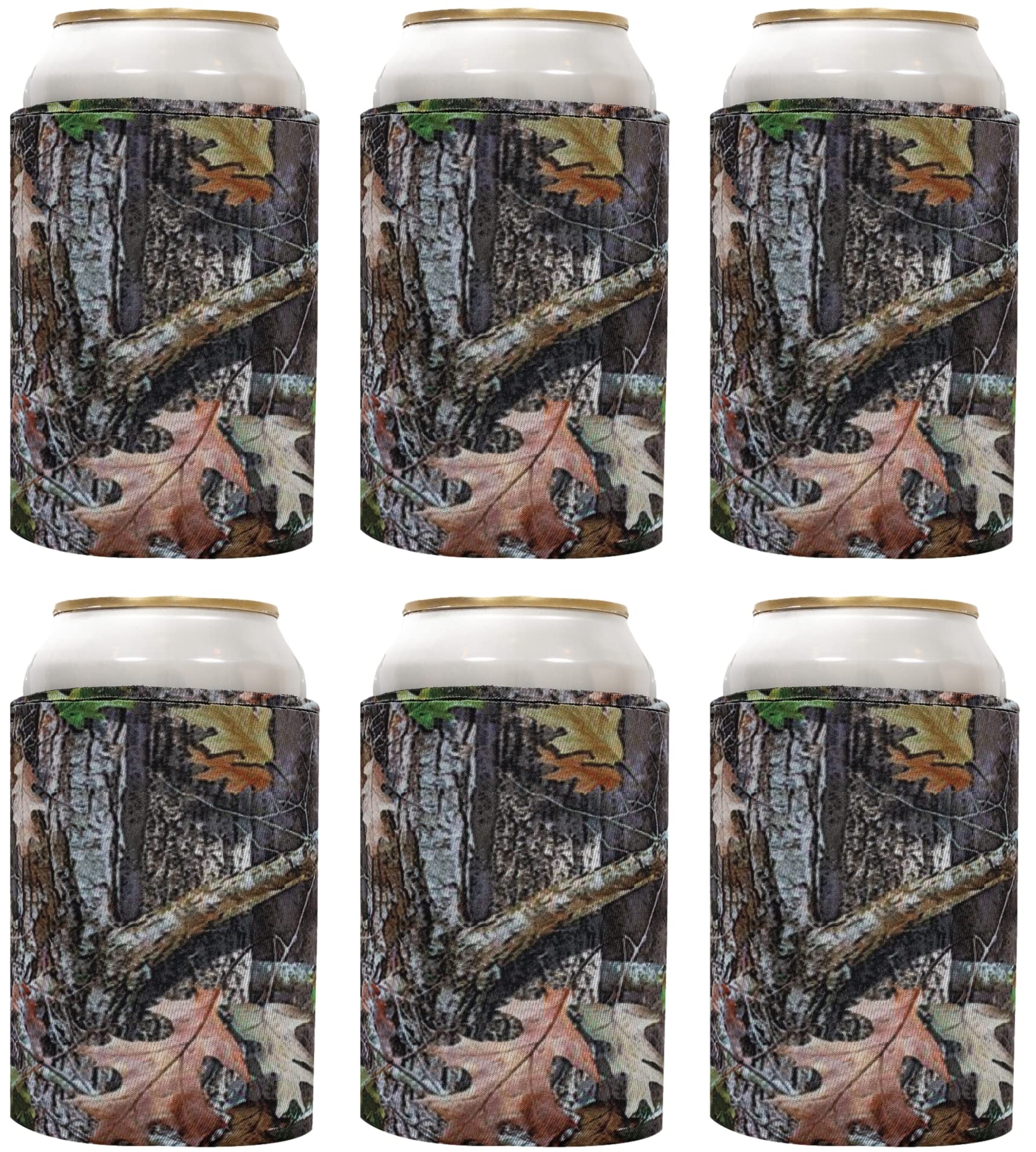 QualityPerfection Neoprene Soda Cooler Sleeve for 12 Oz. Soda/Beer Can | Collapsible, Insulated Camo Forest Design | Perfect for Camping, Picnics, and Outdoor Adventures