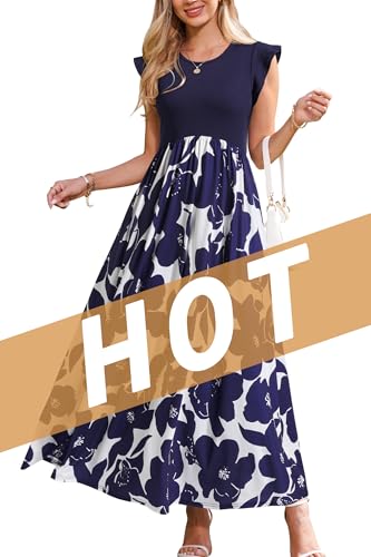 White Blue Floral