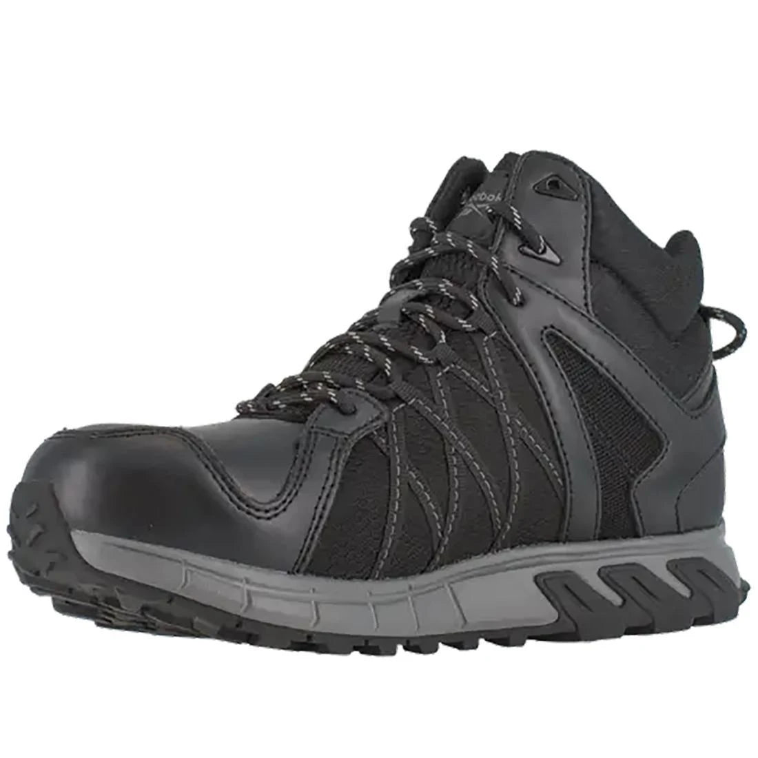 Trailgrip Alloy Toe Athletic Work Boots for Men - Lightweight Safety Shoes with Steel Toe Protection - Perfect for Construction, Warehouse & Outdoor Work (Black)
