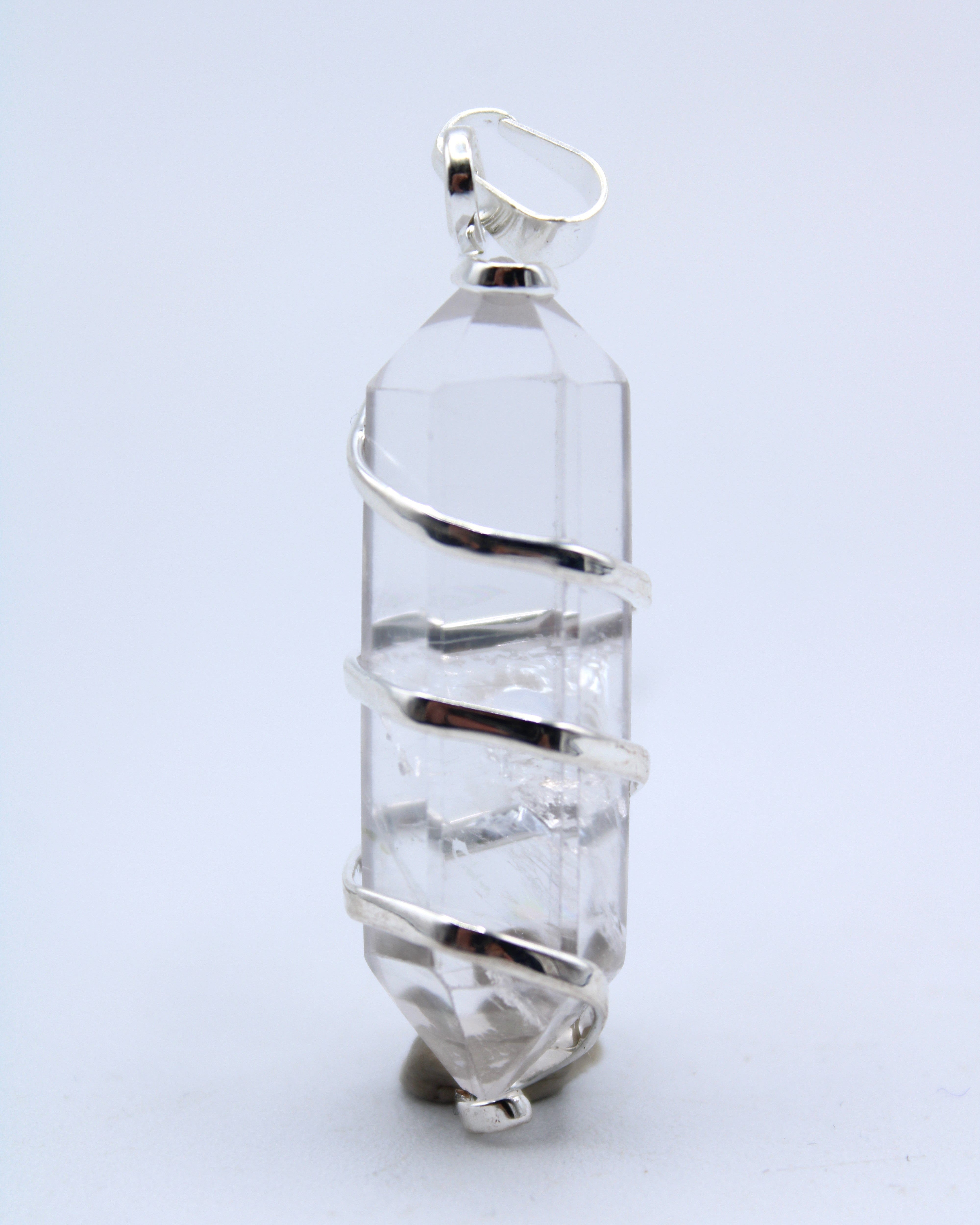 Double Terminated Quartz Point Pendant Necklace - Natural Healing Crystal Jewelry for Meditation, Energy Work & Spiritual Protection | Perfect for Reiki Practitioners, Yoga Enthusiasts & Crystal Collectors