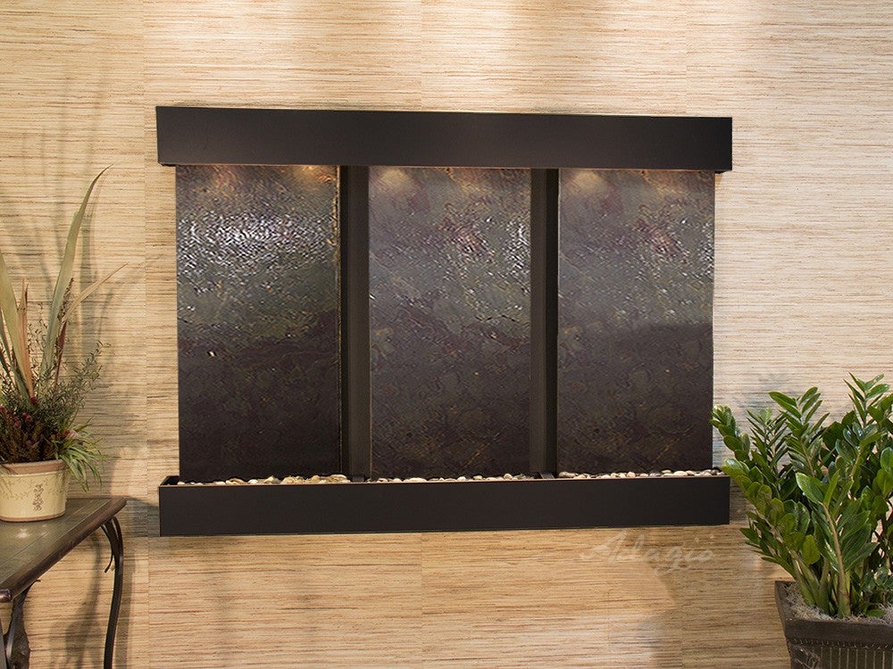 Adagio Olympus Falls Square Blackened Copper Multi-Color Featherstone OFS1514 - Elegant Home Decor for Living Room, Bedroom & Office
