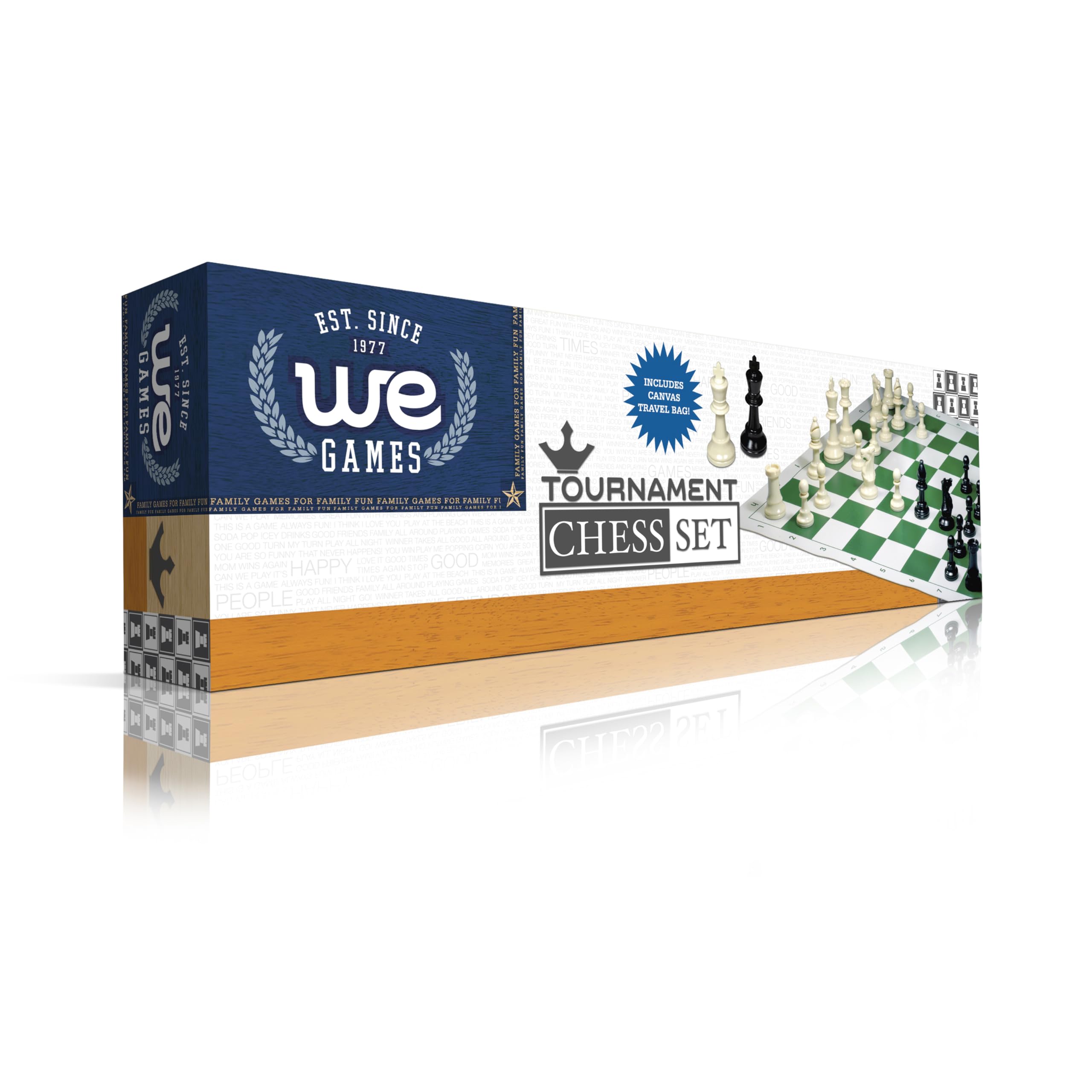 WE Games Royal Blue Travel Chess Set - 20