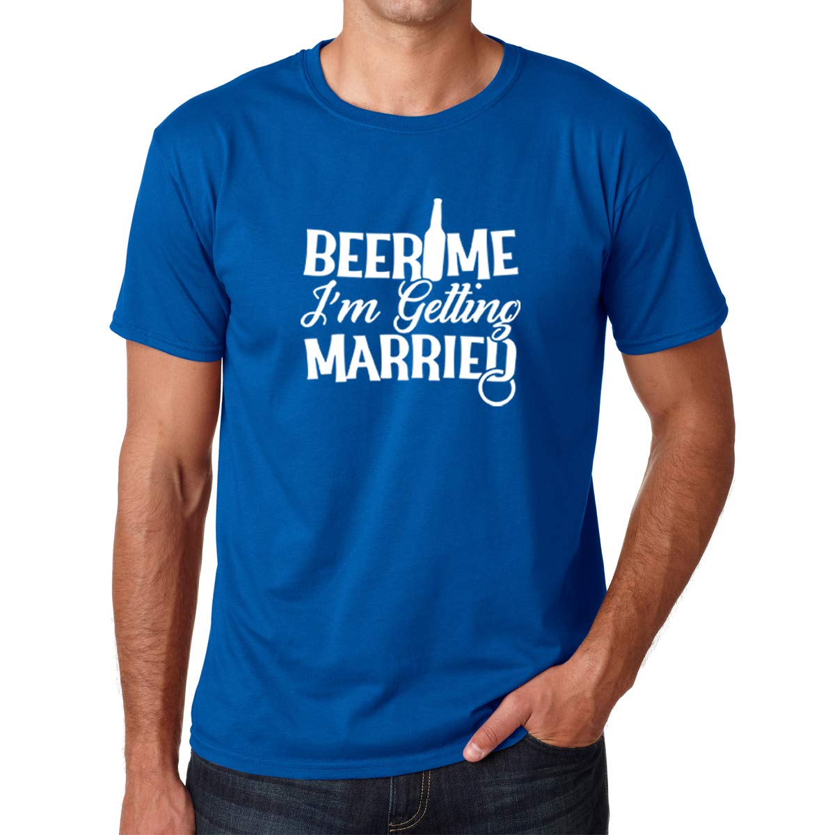 Funny Groomsmen T-Shirt - 'Beer Me, I'm Getting Married' Bachelor Party Drinking Humor - Comfortable Cotton Men's Tee for Wedding Parties & Stag Nights