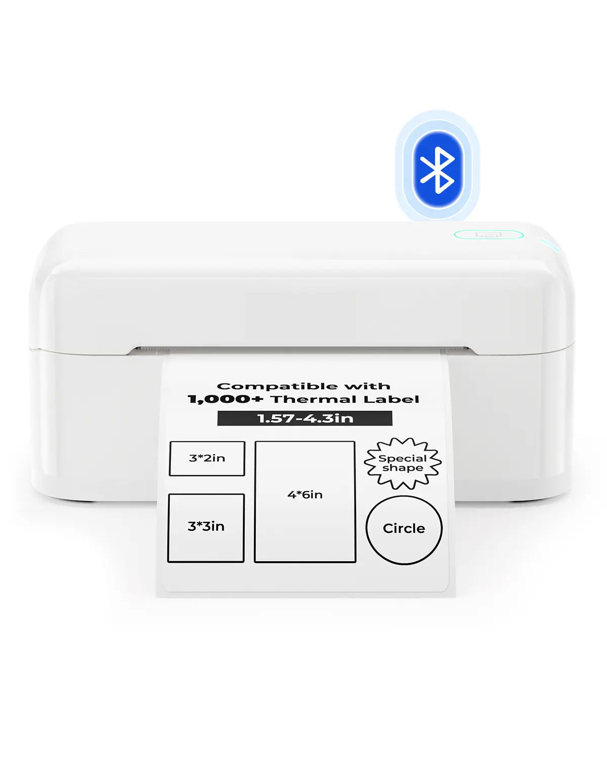 MUNBYN RealWriter 402B Wireless Bluetooth Thermal Label Printer for Shipping, Packaging & Inventory - Compatible with Shopify, Amazon, eBay & Etsy Sellers