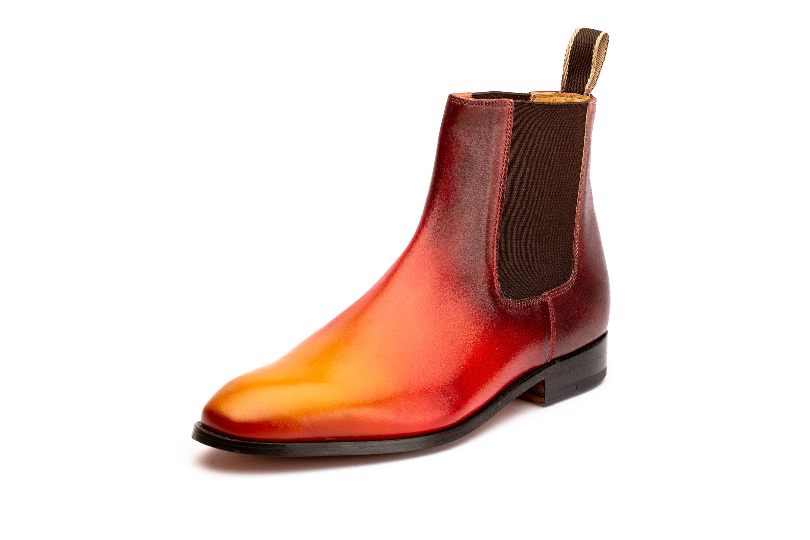 Premium Chelsea Boots for Men - Fire Patina Leather Ankle Boots | Stylish & Comfortable for Casual, Office & Outdoor Wear