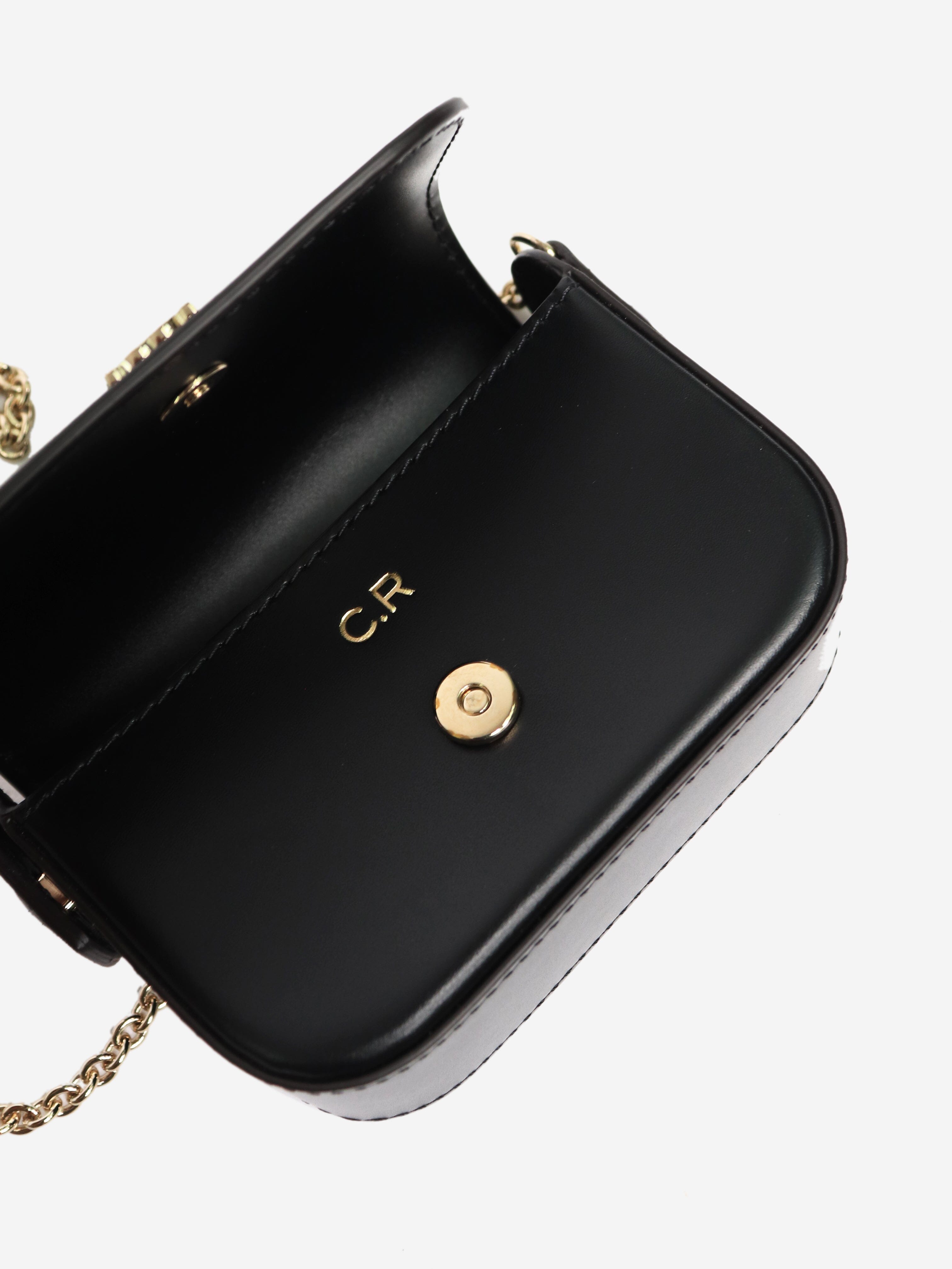 Stylish Black Leather Micro Chain Bag for Women - Perfect for Evening Parties, Date Nights & Special Occasions