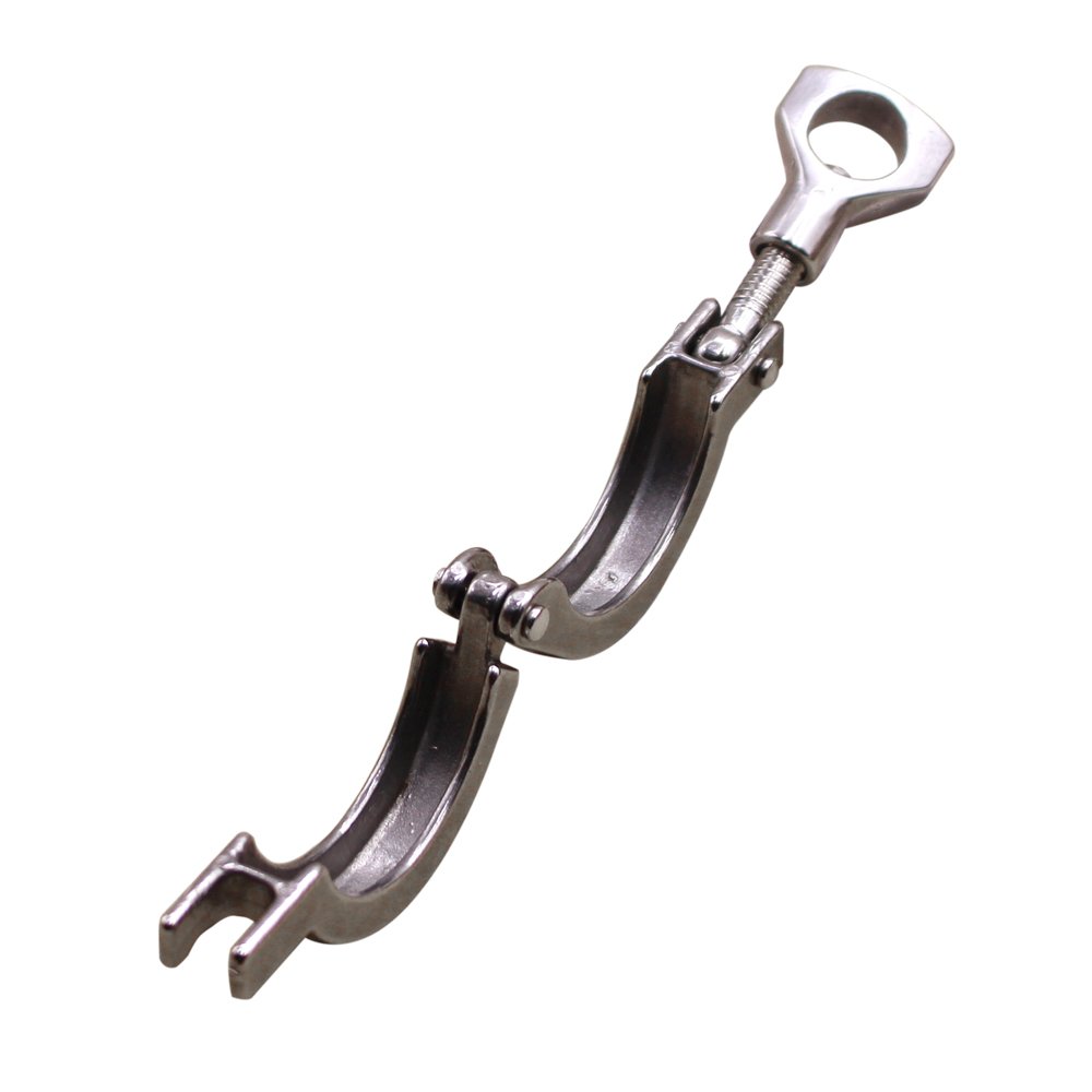 DERNORD 304 Stainless Steel Heavy Duty Tri Clamp with Wing Nut - 2 Inch Single Pin Ferrule TC Fitting (Pack of 5) for Brewing, Dairy, Food Processing & Pharmaceutical Industries